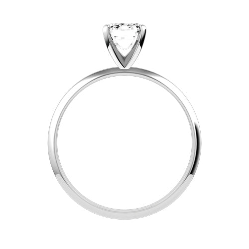 Emerald Cut Lab-grown Diamond Bridal Ring — front