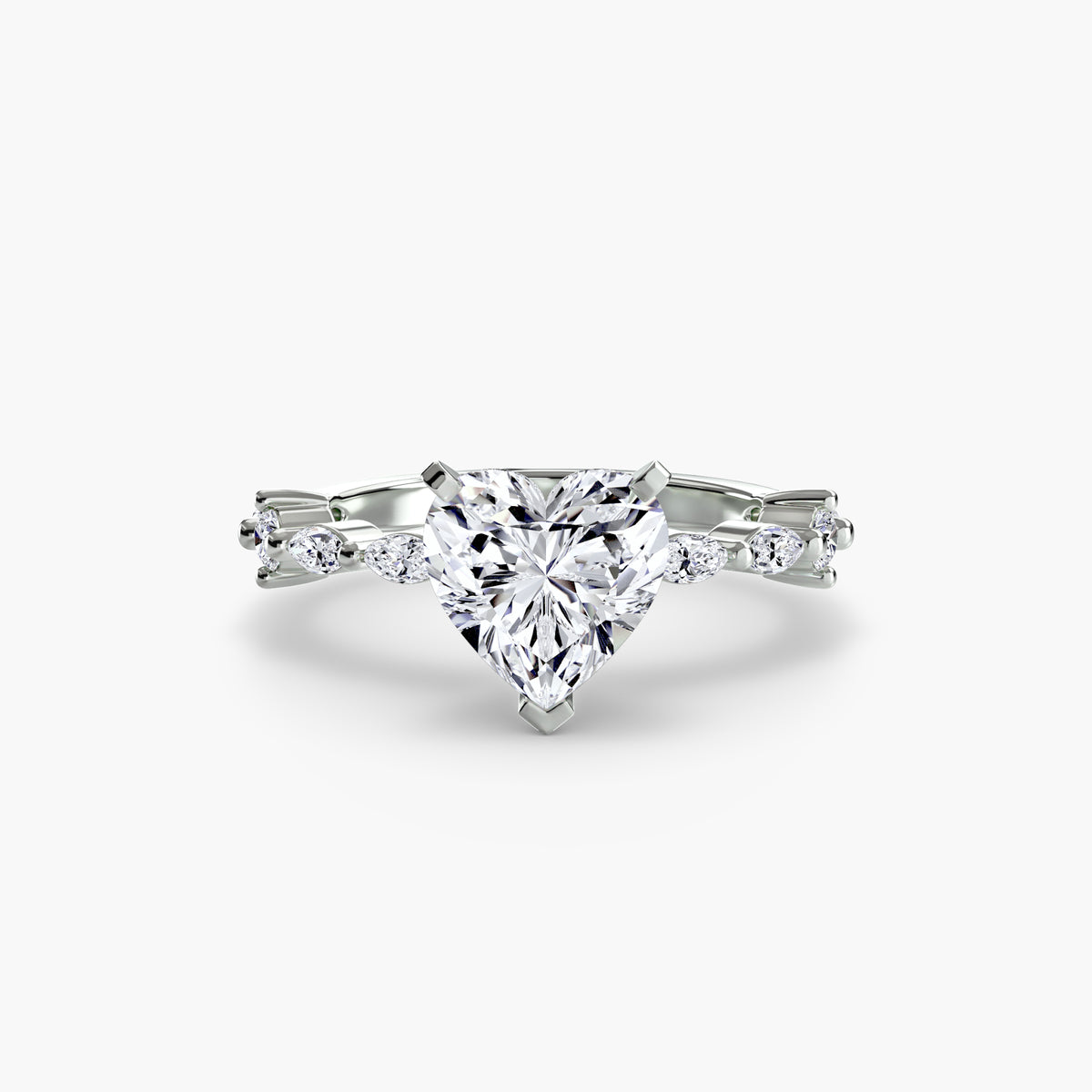 Bague Solitaire à Pavé Intégral