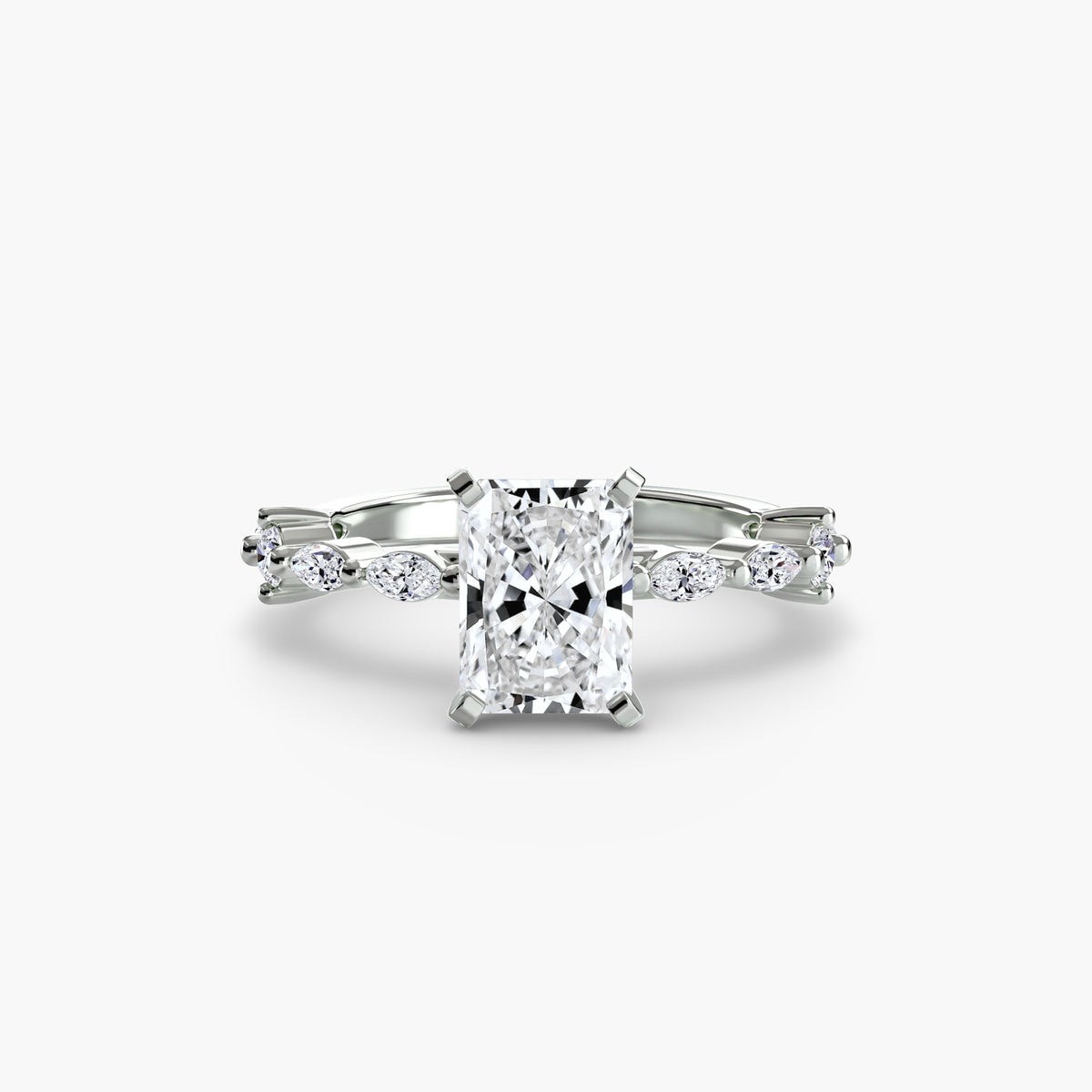 Bague Solitaire à Pavé Intégral