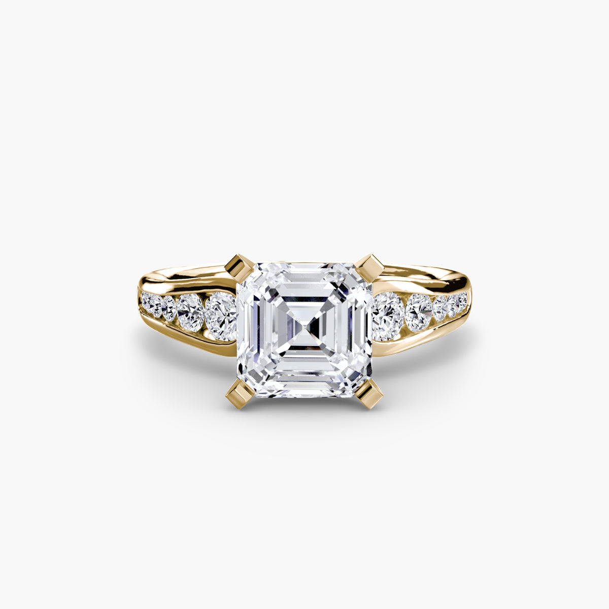 Bague Solitaire Pavée (Modèle 2)