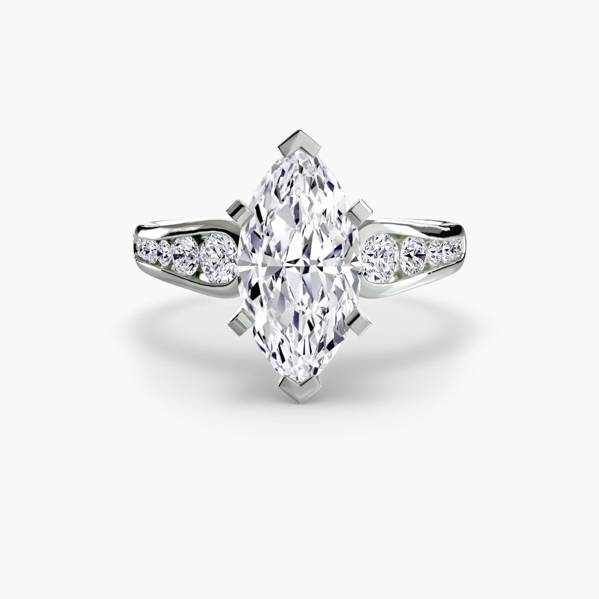 Bague Solitaire Pavée (Modèle 2)
