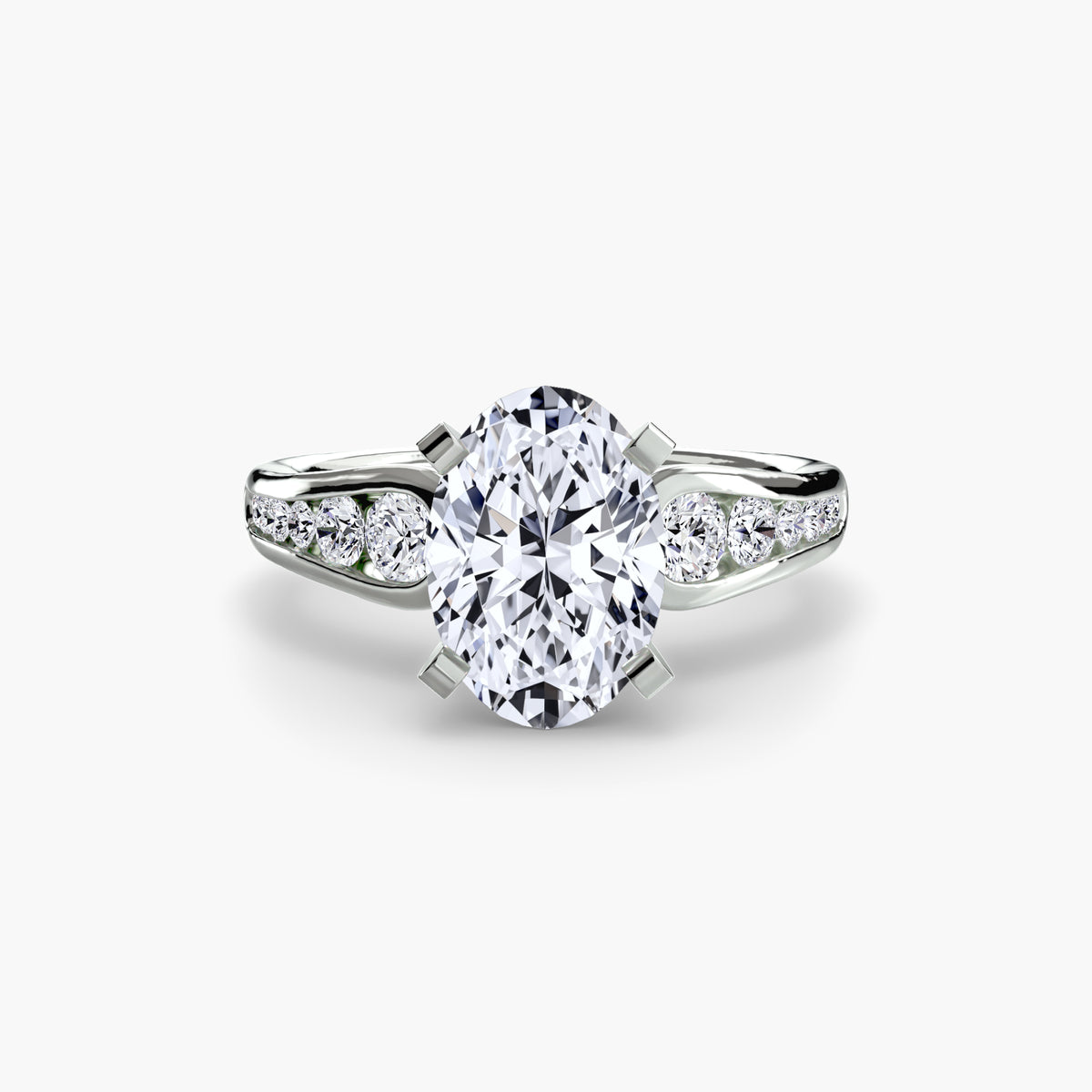 Bague Solitaire Pavée (Modèle 2)