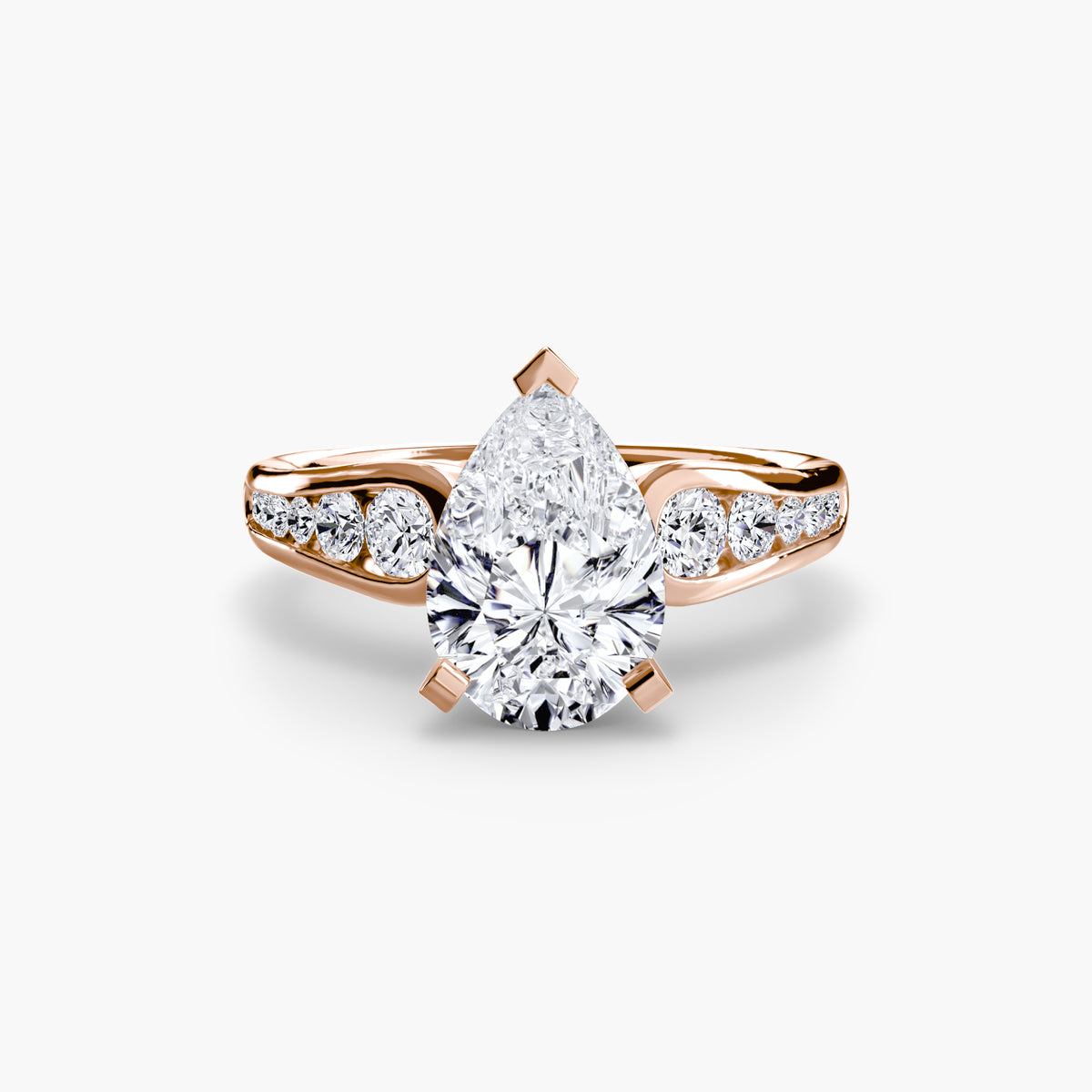 Bague Solitaire Pavée (Modèle 2)