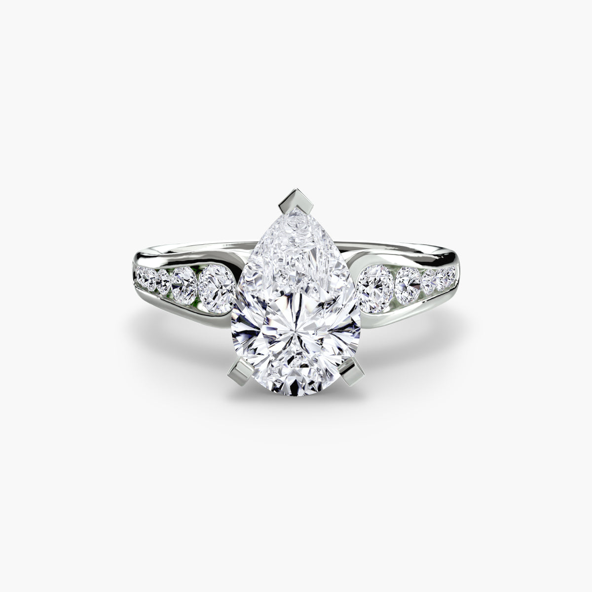 Bague Solitaire Pavée (Modèle 2)