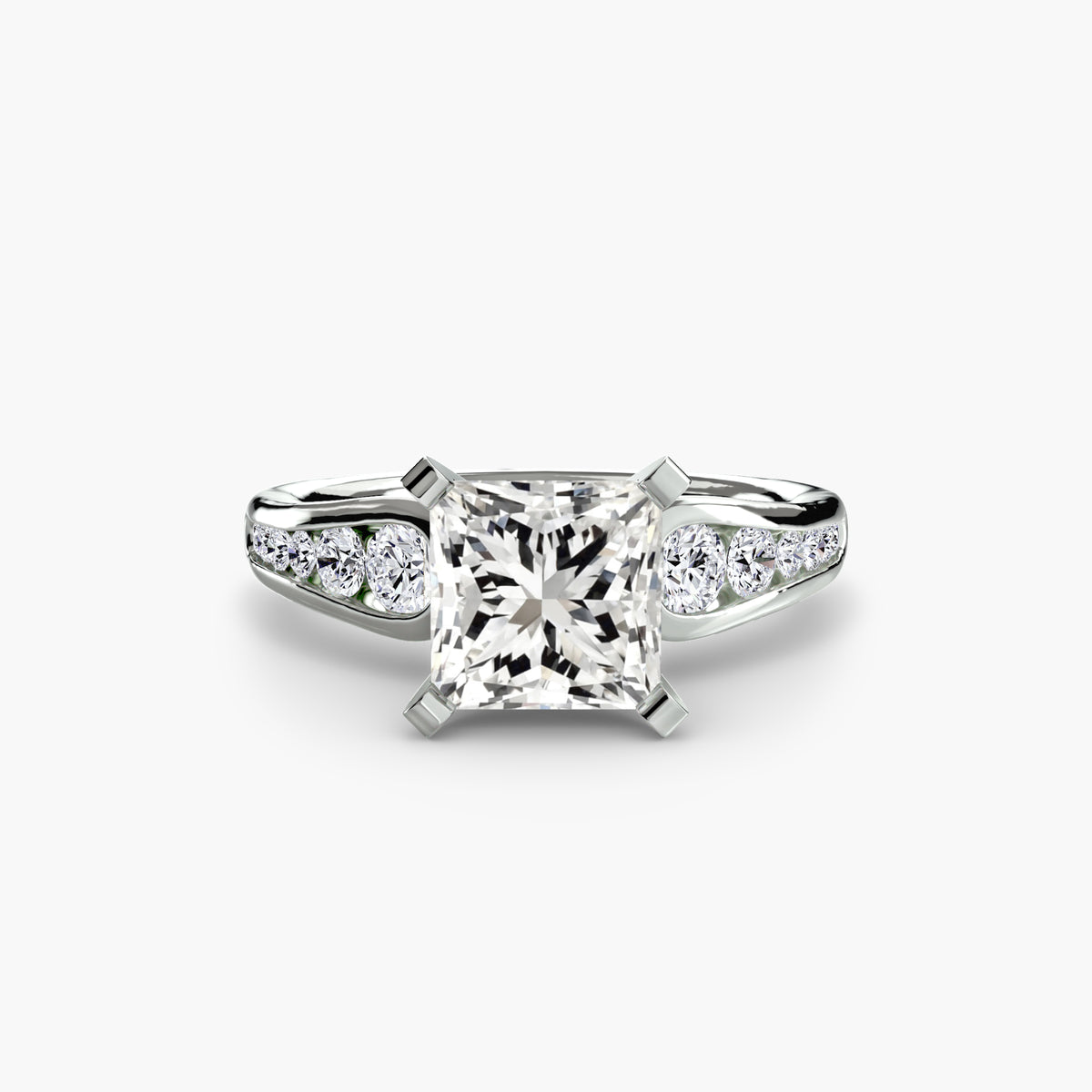 Bague Solitaire Pavée (Modèle 2)