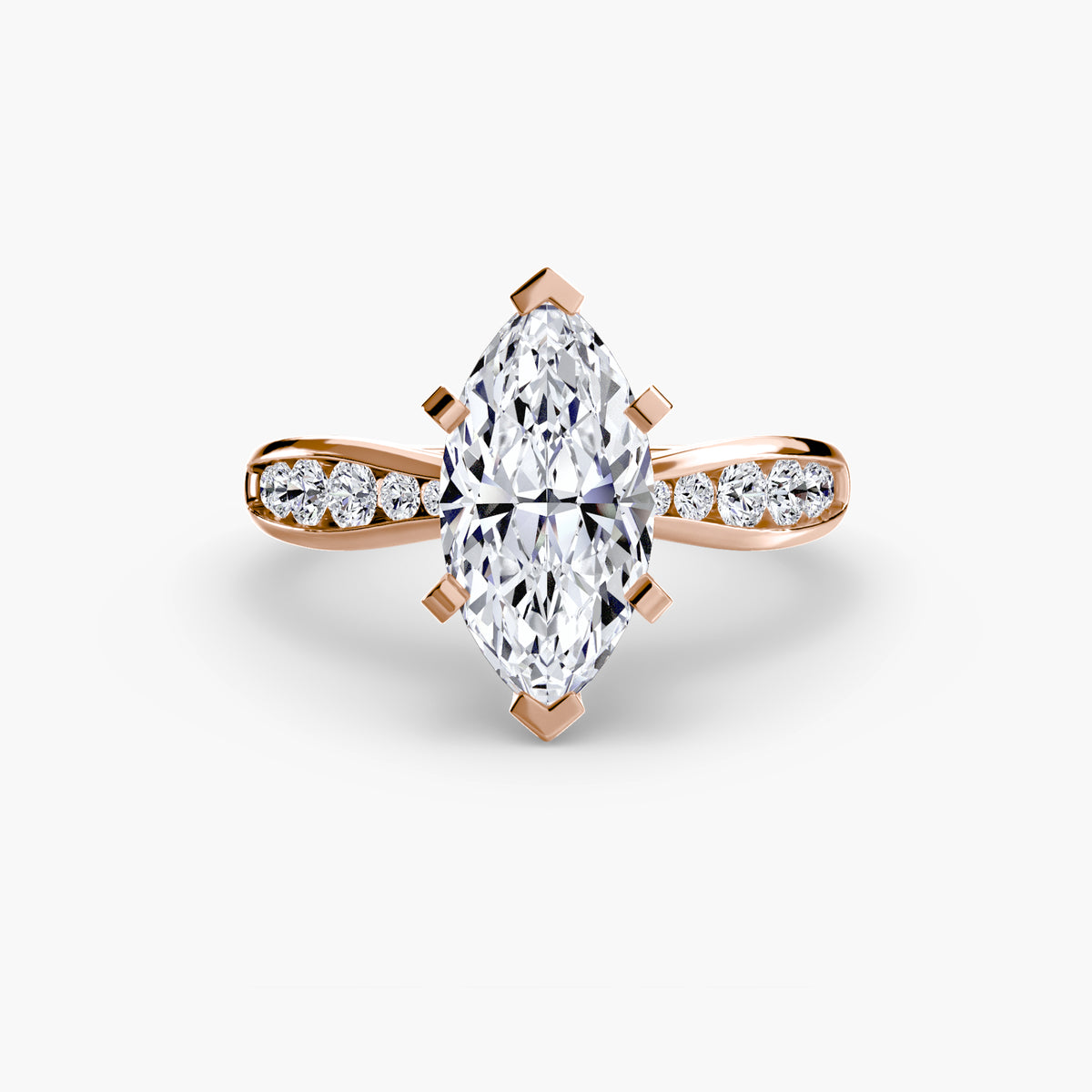 Bague Solitaire Pavée (Modèle 3)