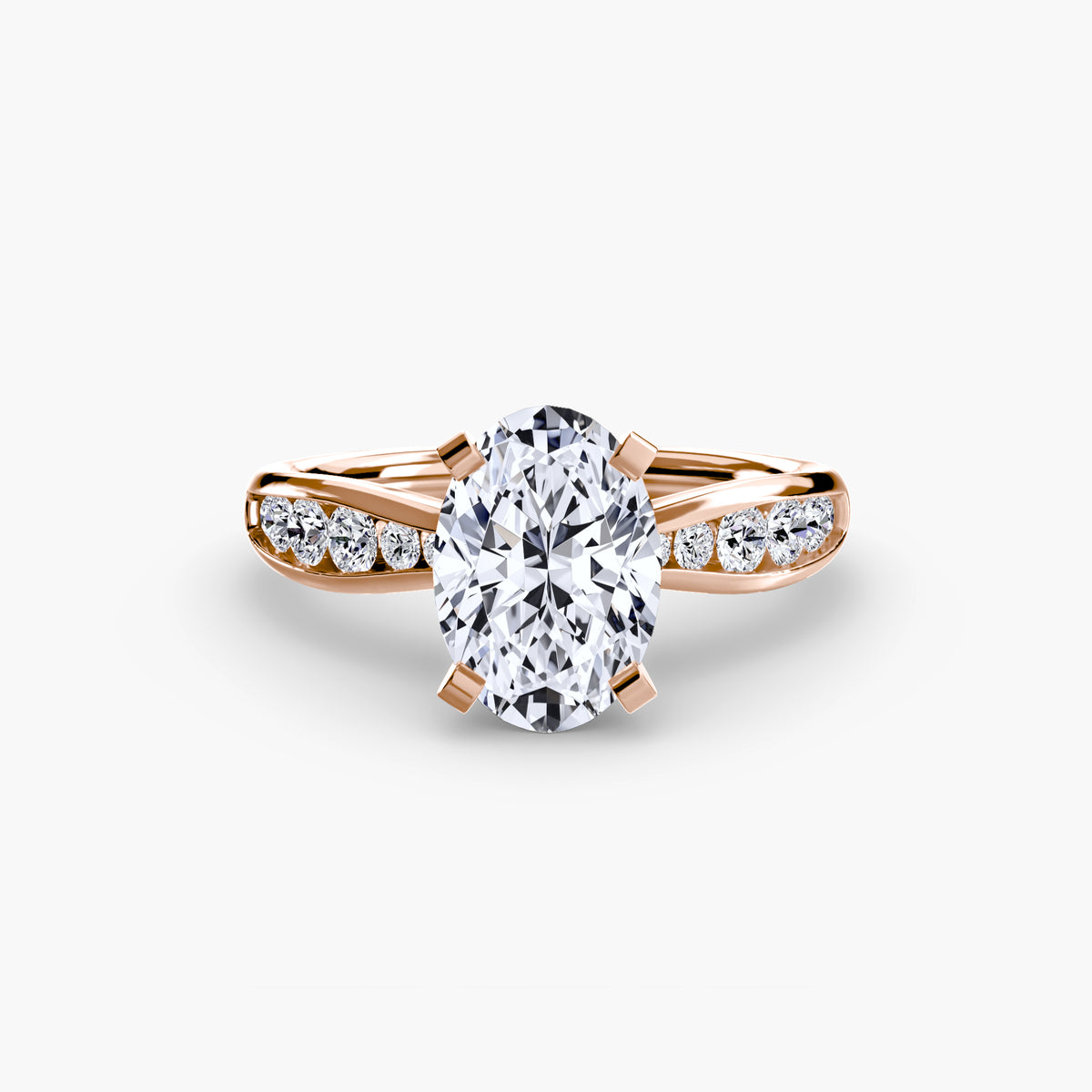 Bague Solitaire Pavée (Modèle 3)