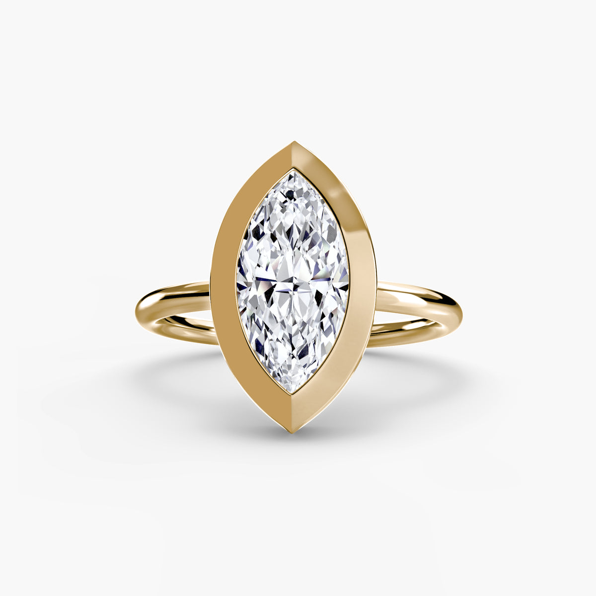 Bague Solitaire à Serti Clos