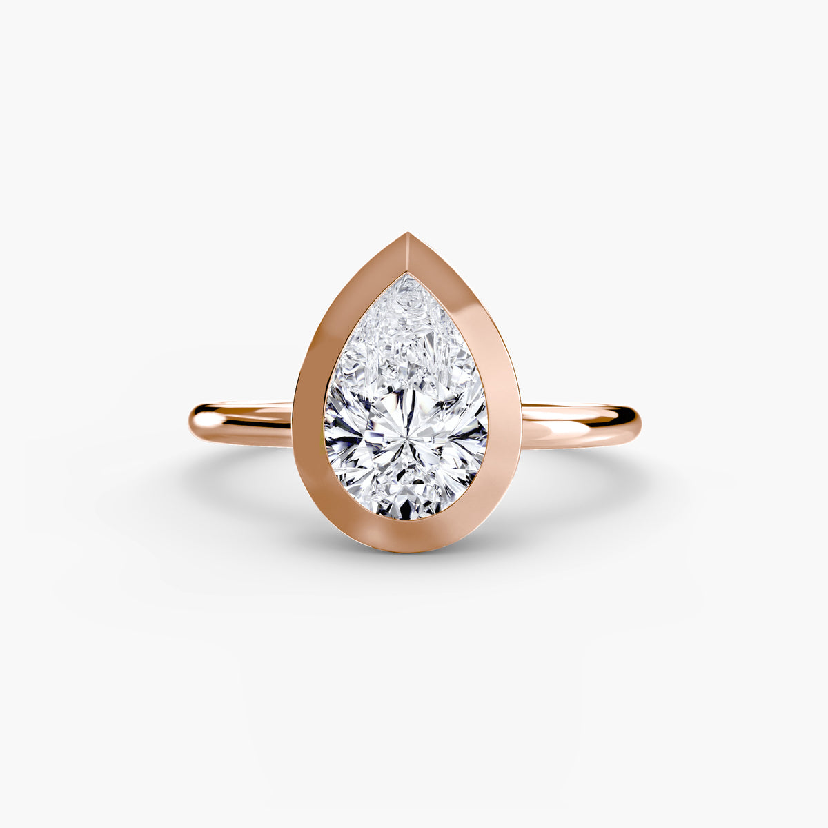 Bague Solitaire à Serti Clos