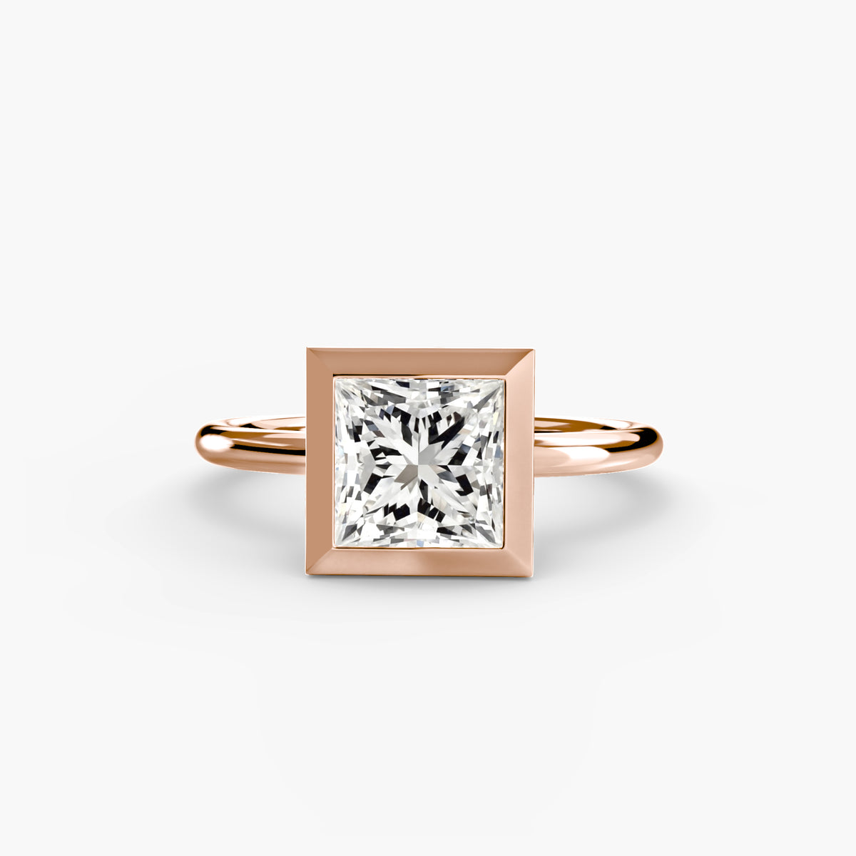 Bague Solitaire à Serti Clos