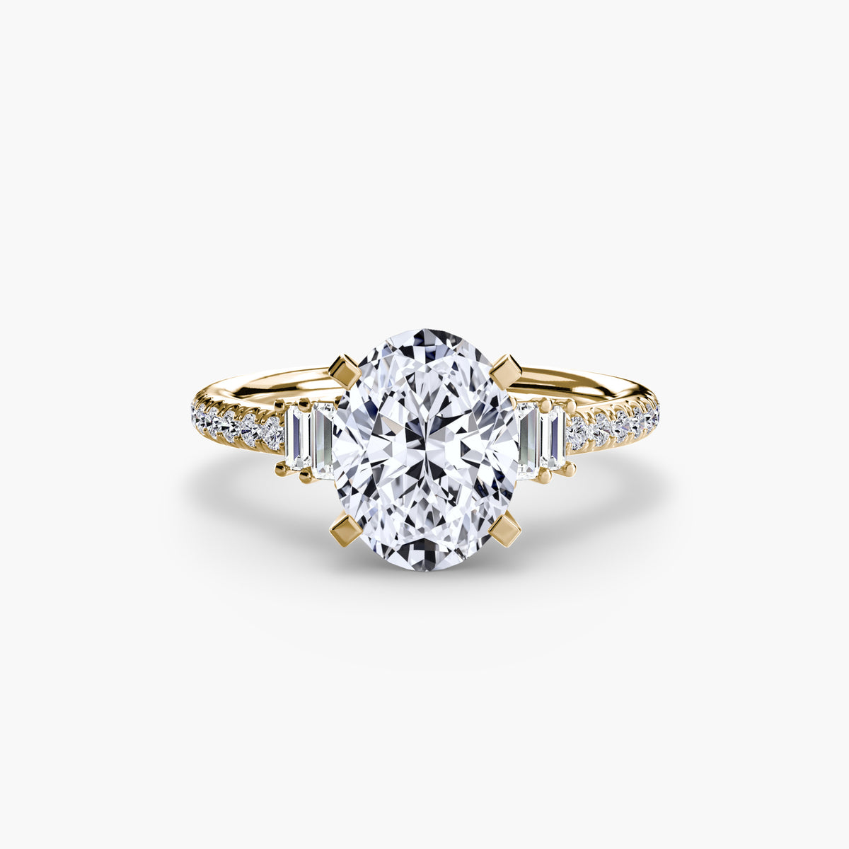 Bague Solitaire Pavée (Modèle 4)