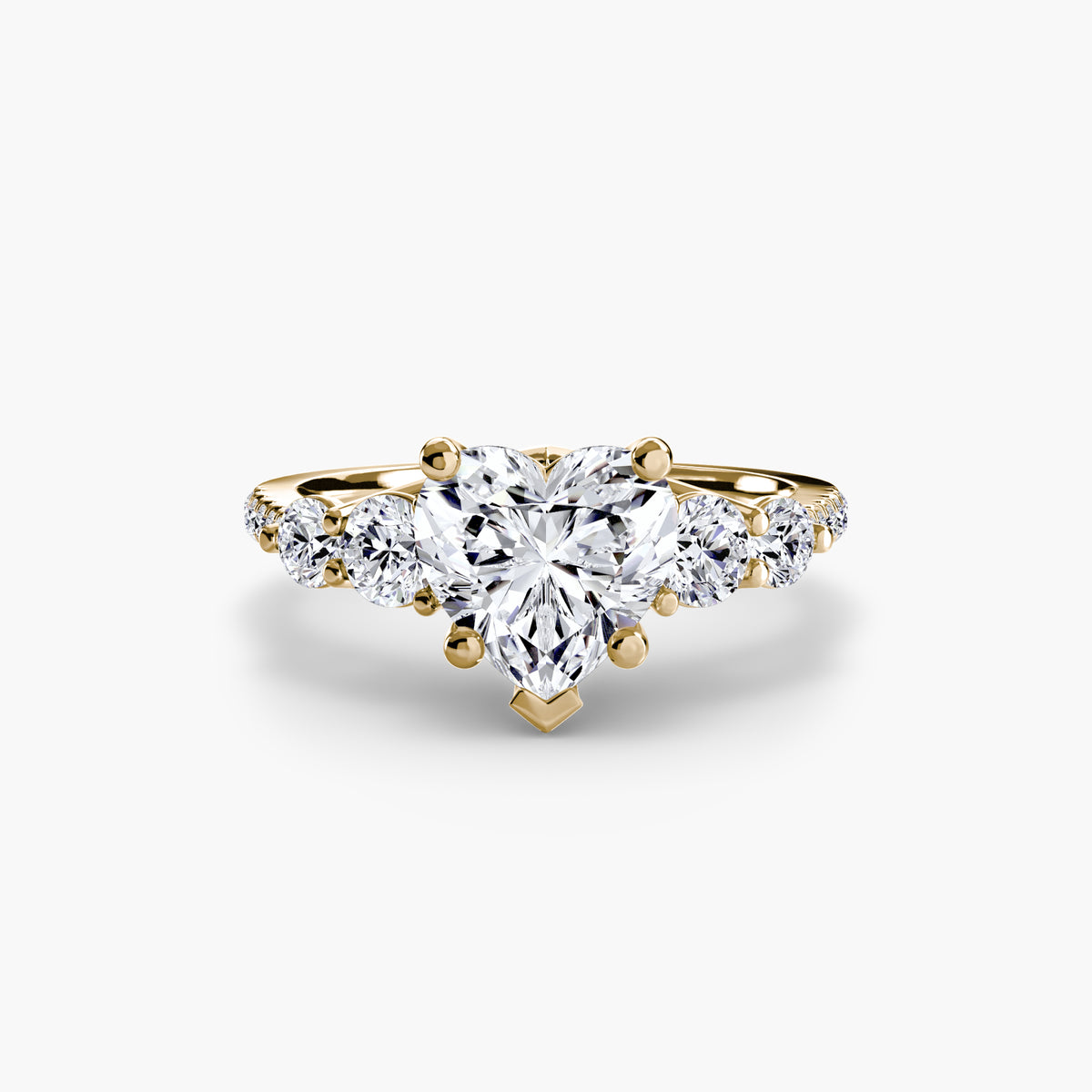 Bague Cinq Pierres avec Anneau Pavé