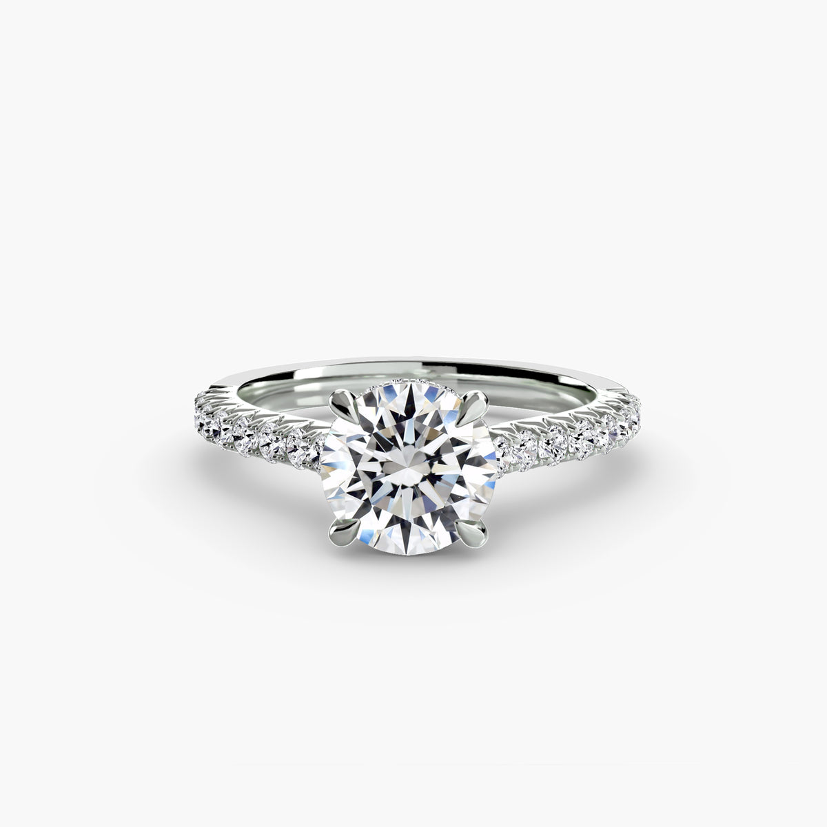 Bague Solitaire Pavée (Modèle 5)