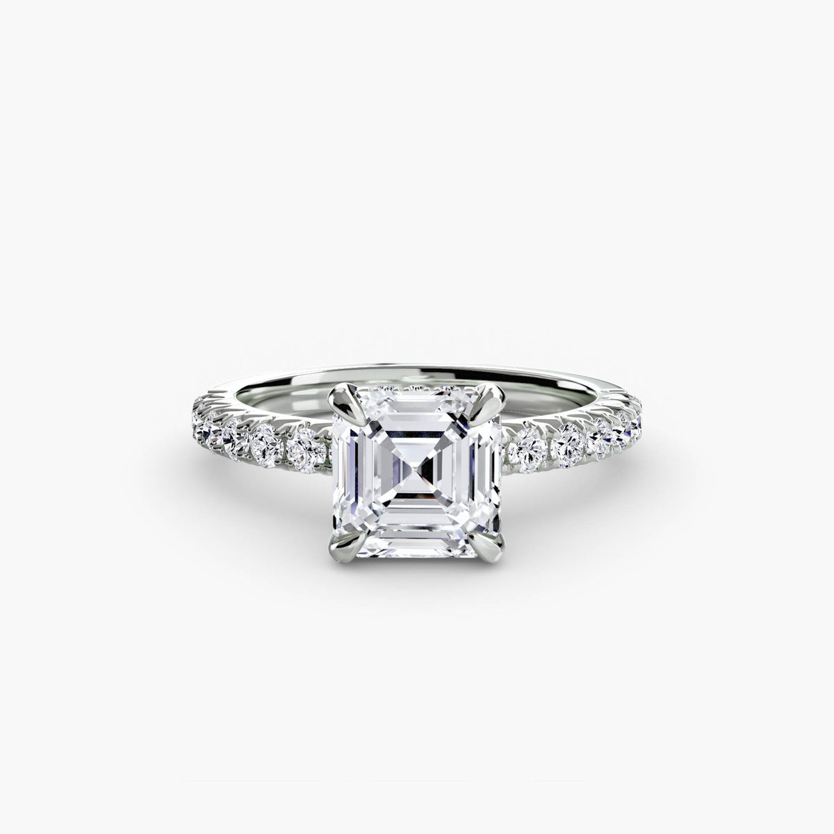 Bague Solitaire Pavée (Modèle 6)