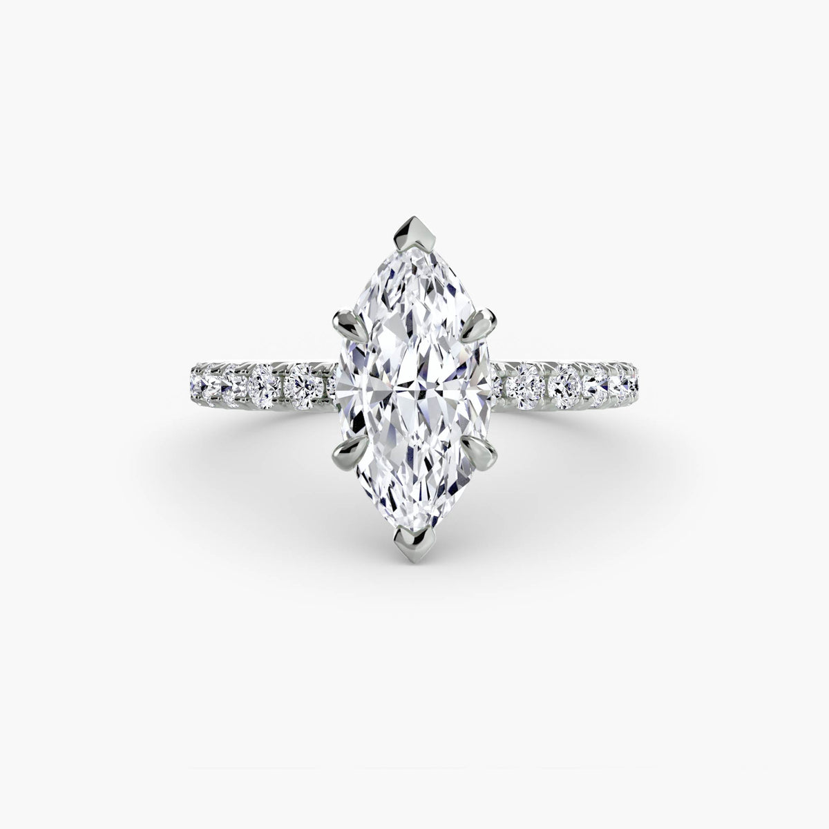 Bague Solitaire Pavée (Modèle 6)