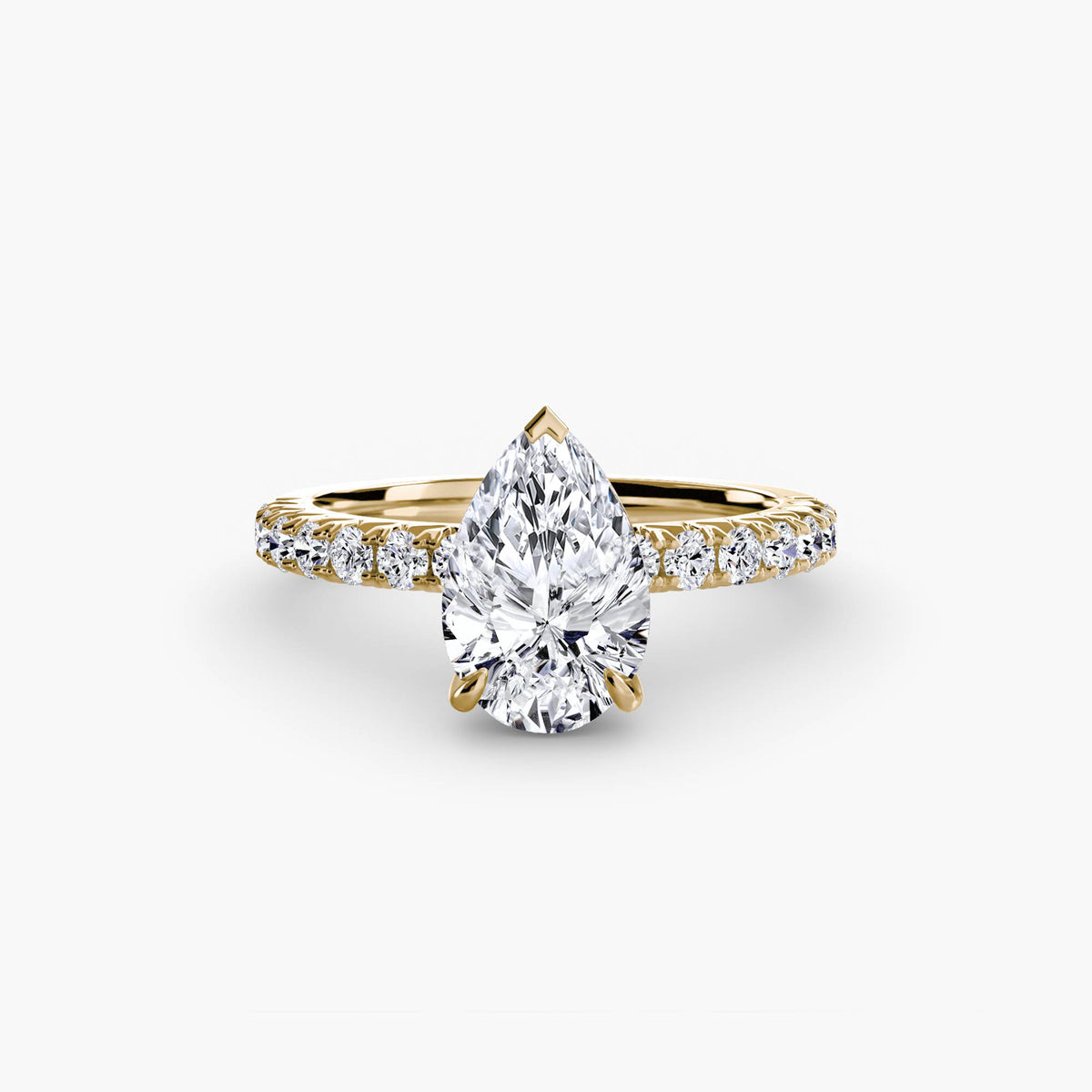 Bague Solitaire Pavée (Modèle 6)