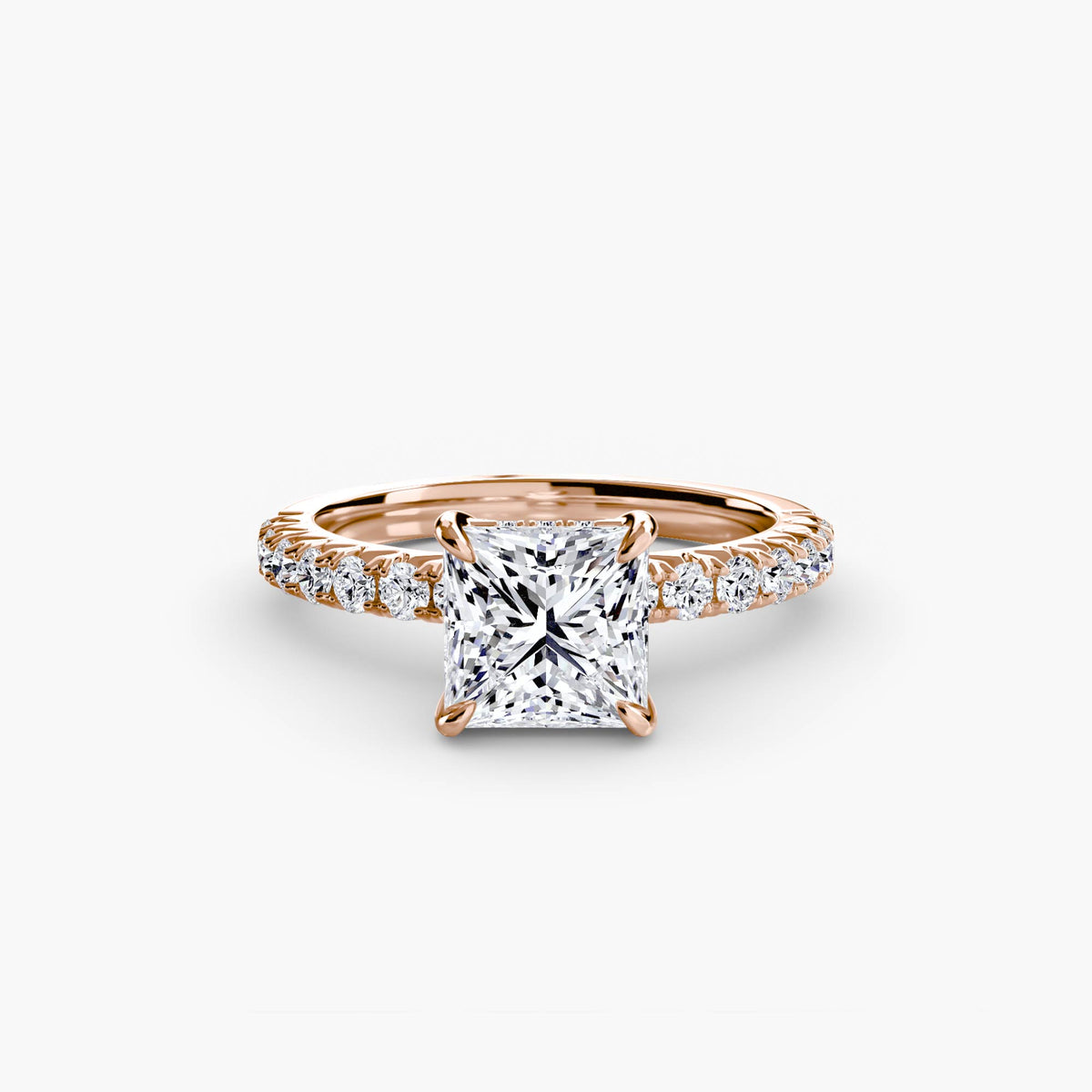 Bague Solitaire Pavée (Modèle 6)