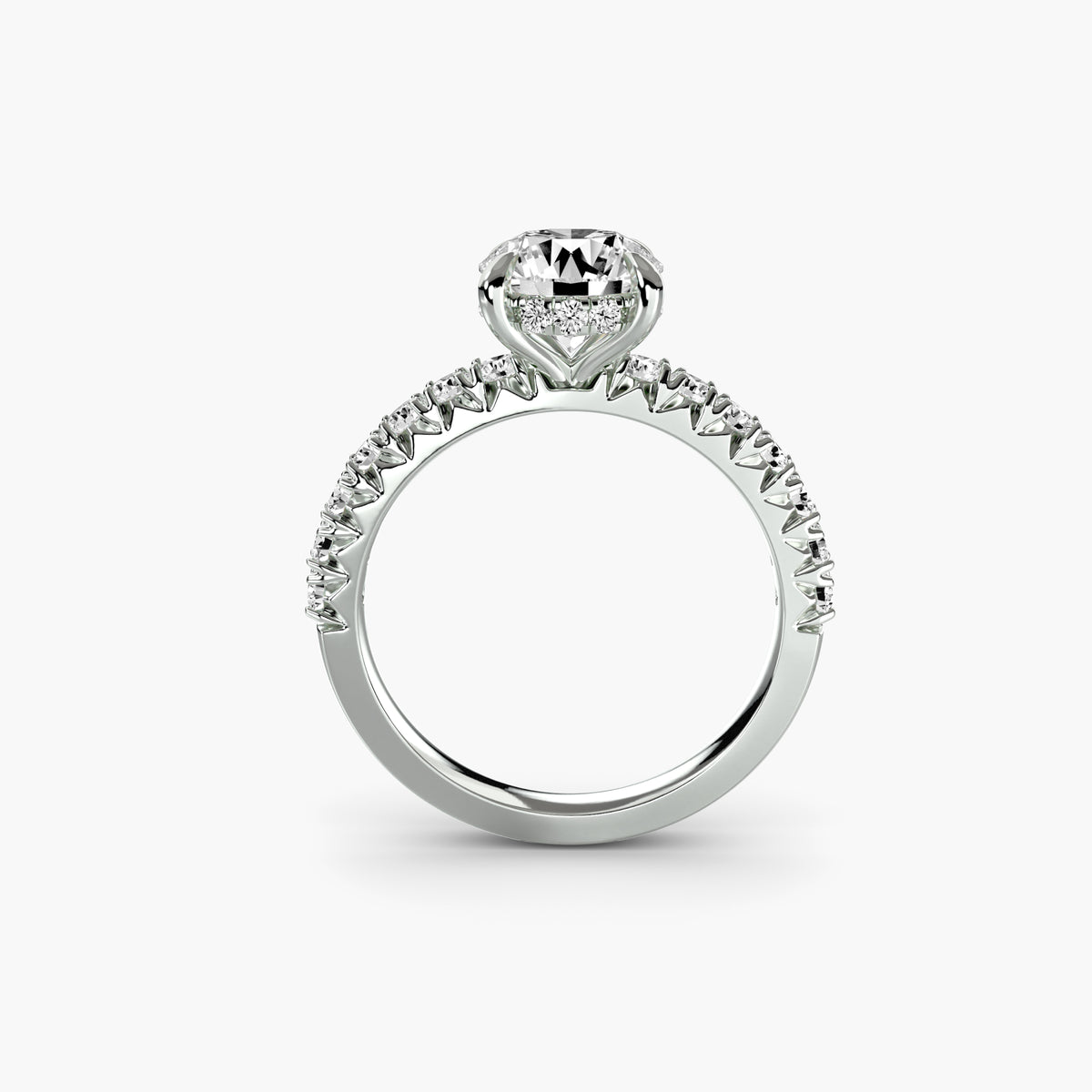 Bague Solitaire Pavée (Modèle 6)