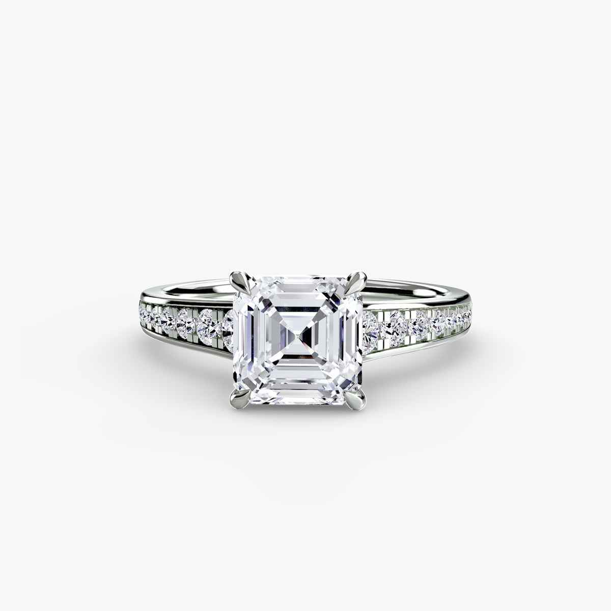 Bague Solitaire Pavée (Modèle 7)