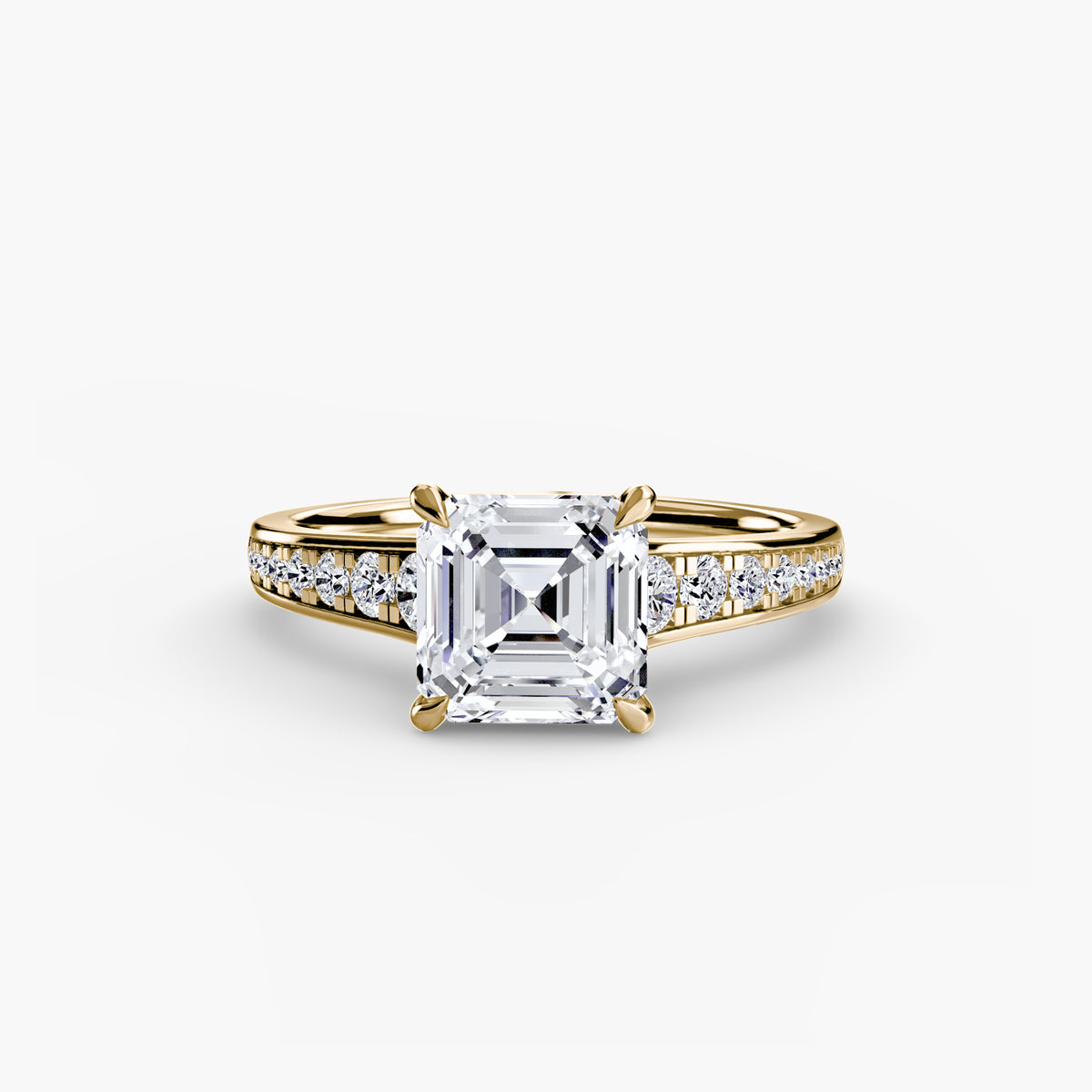 Bague Solitaire Pavée (Modèle 7)