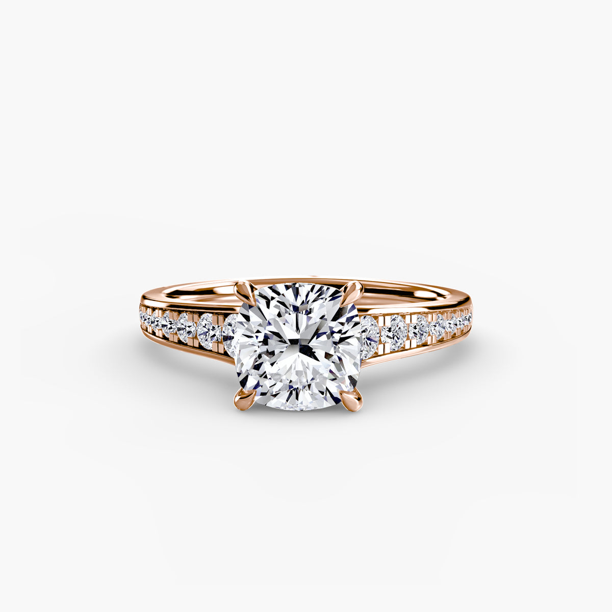 Bague Solitaire Pavée (Modèle 7)