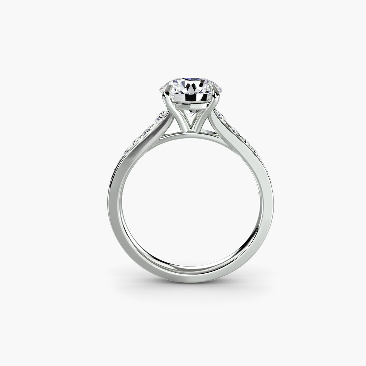 Bague Solitaire Pavée (Modèle 7)