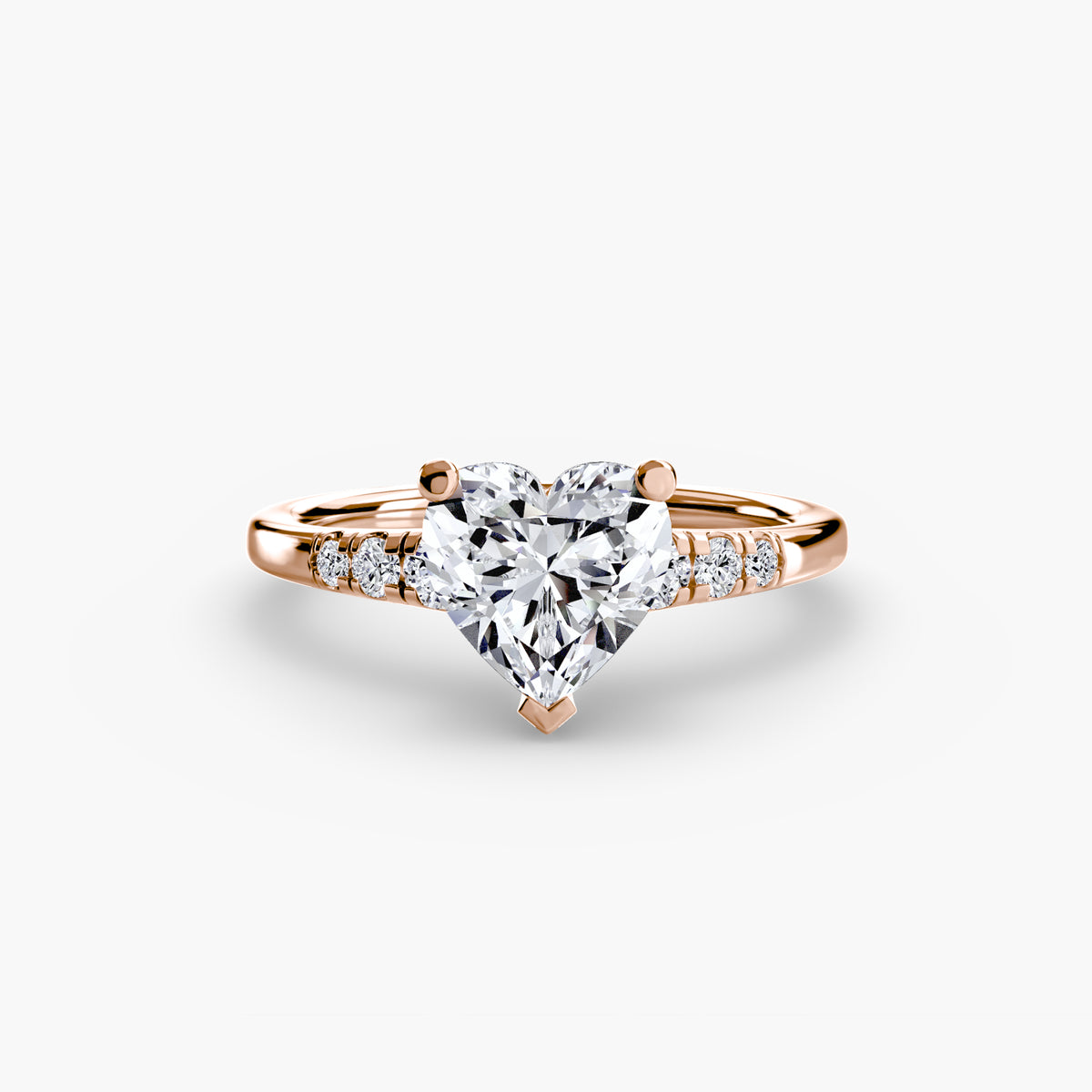 Bague Solitaire à Épaules Serties
