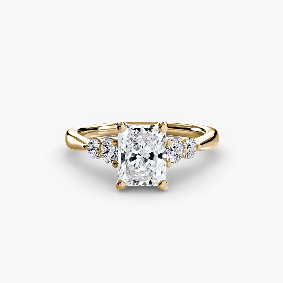 Bague Solitaire à Épaules Serties (Modèle 2)