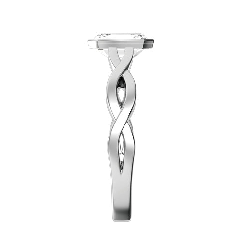 Radiant Lab-grown Diamond Bridal Ring — side