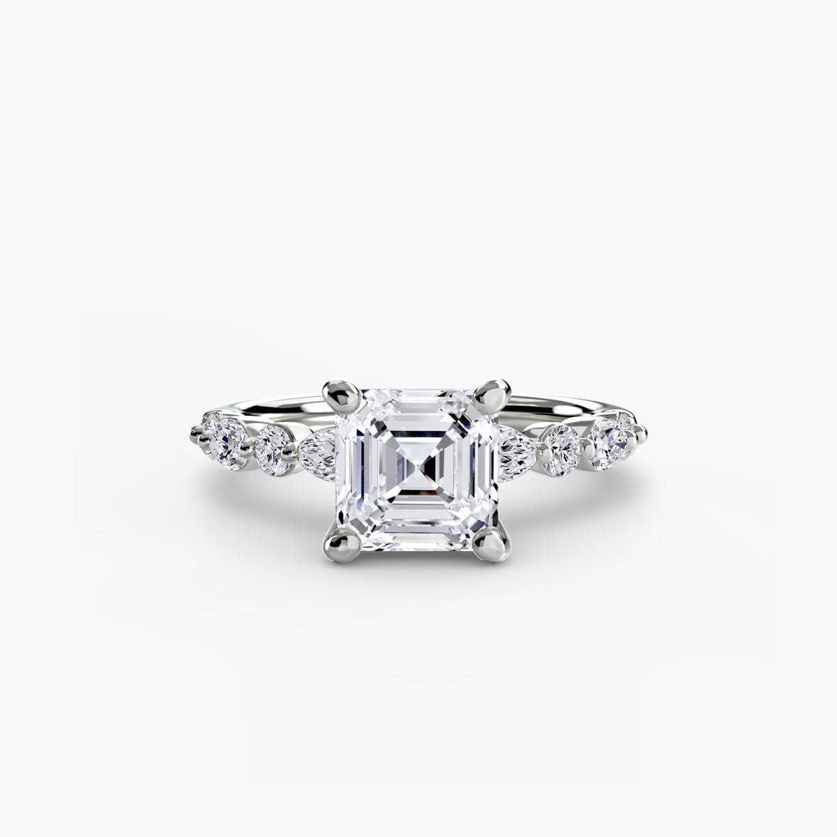 Bague Solitaire à Pavé Intégral (Modèle 2)