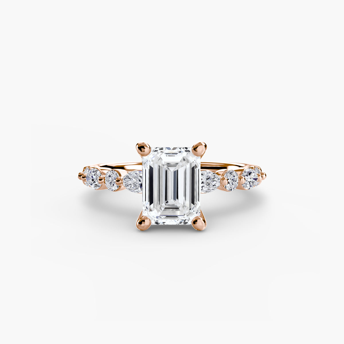 Bague Solitaire à Pavé Intégral (Modèle 2)