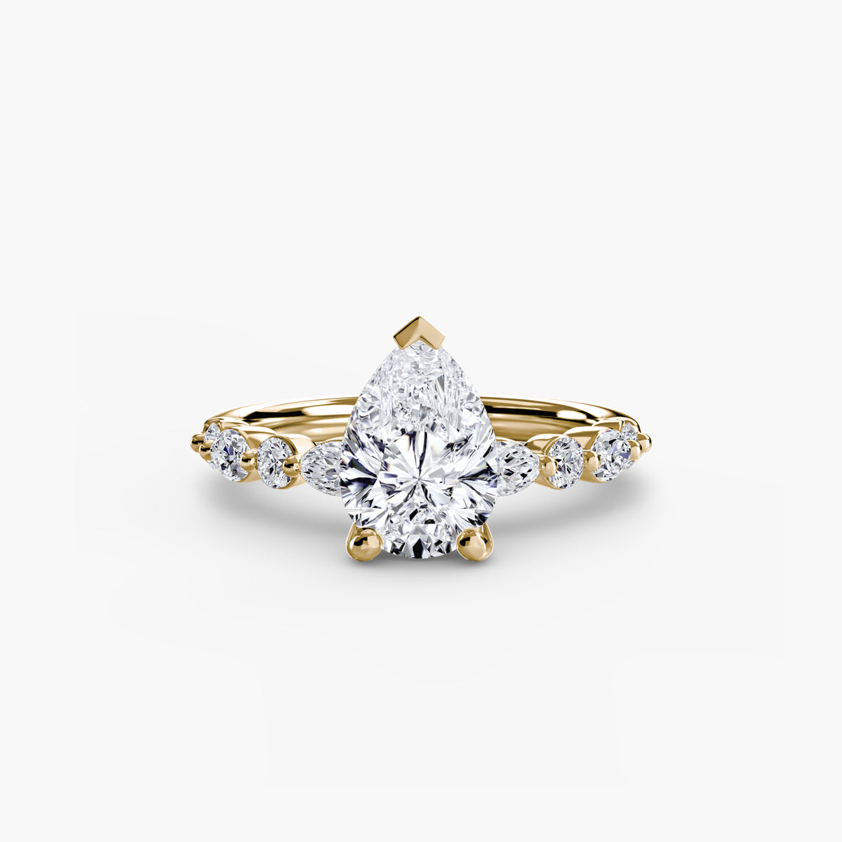 Bague Solitaire à Pavé Intégral (Modèle 2)