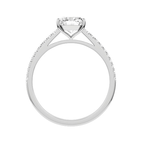 Cushion Lab-grown Diamond Bridal Ring — front
