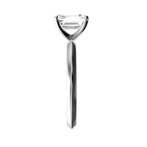 Emerald Cut Lab-grown Diamond Bridal Ring — side