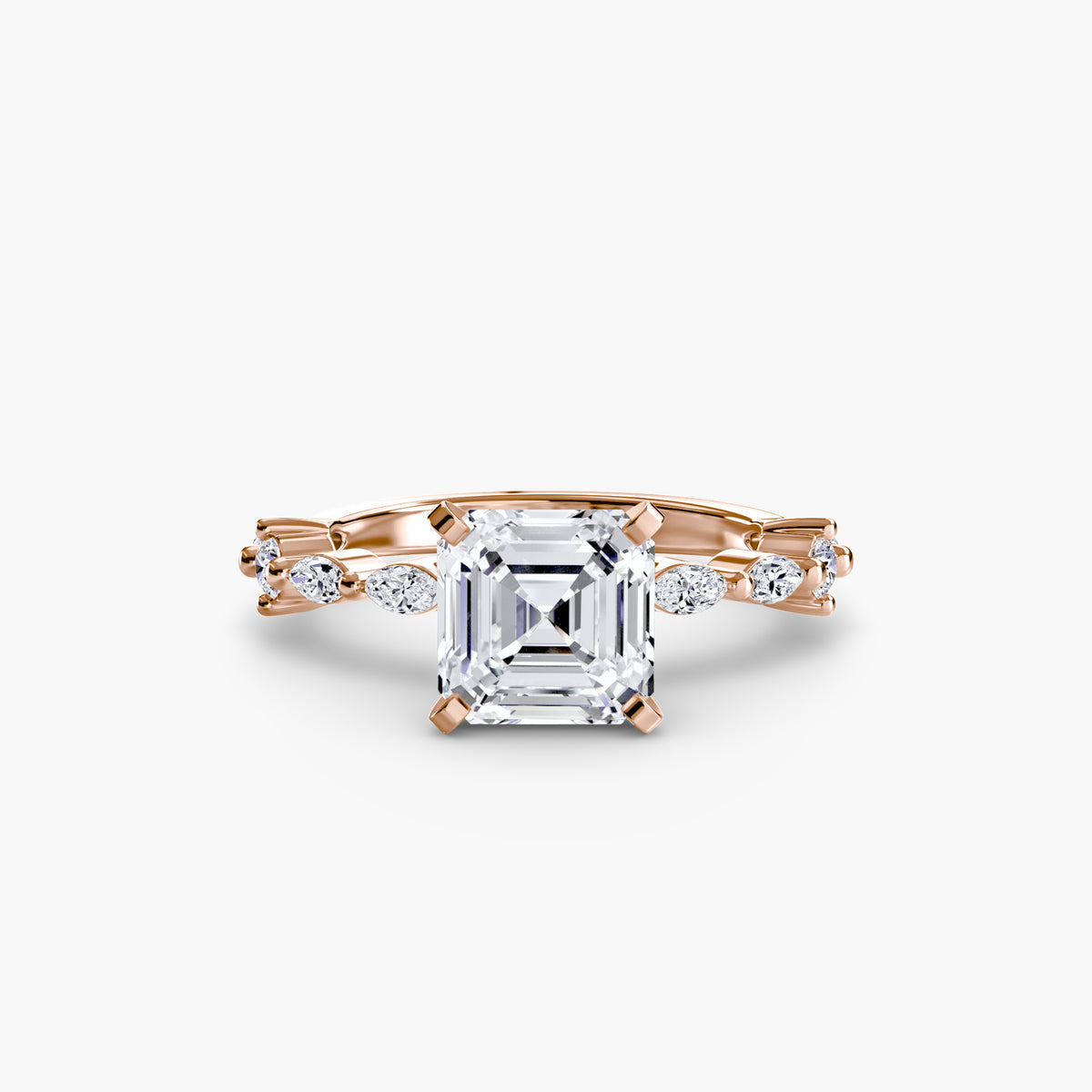 Bague Solitaire à Pavé Intégral