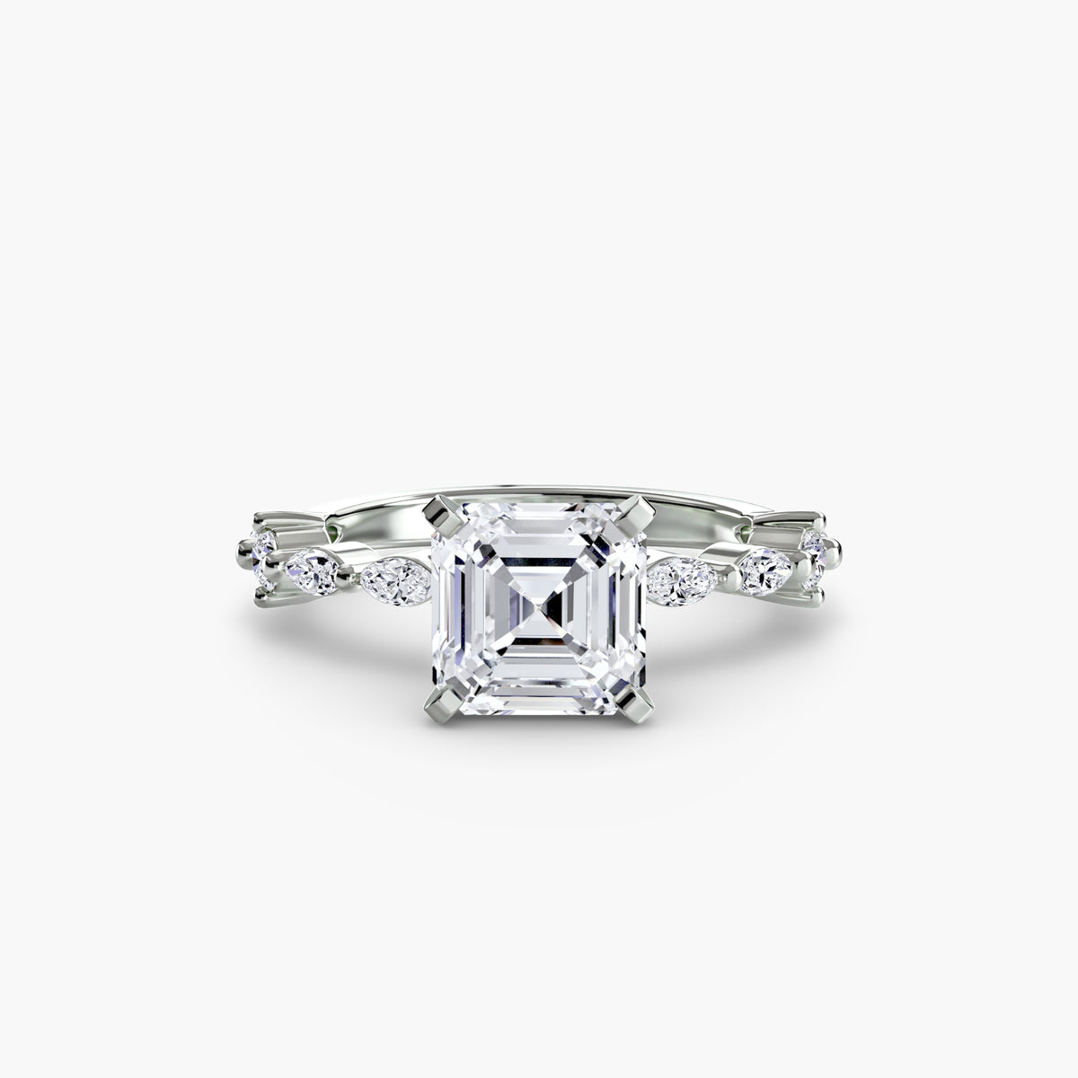 Bague Solitaire à Pavé Intégral