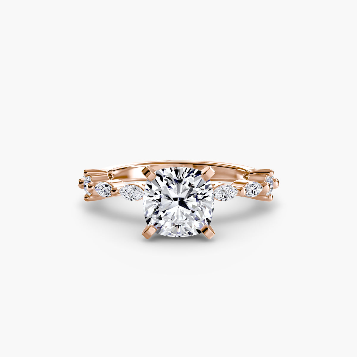 Bague Solitaire à Pavé Intégral