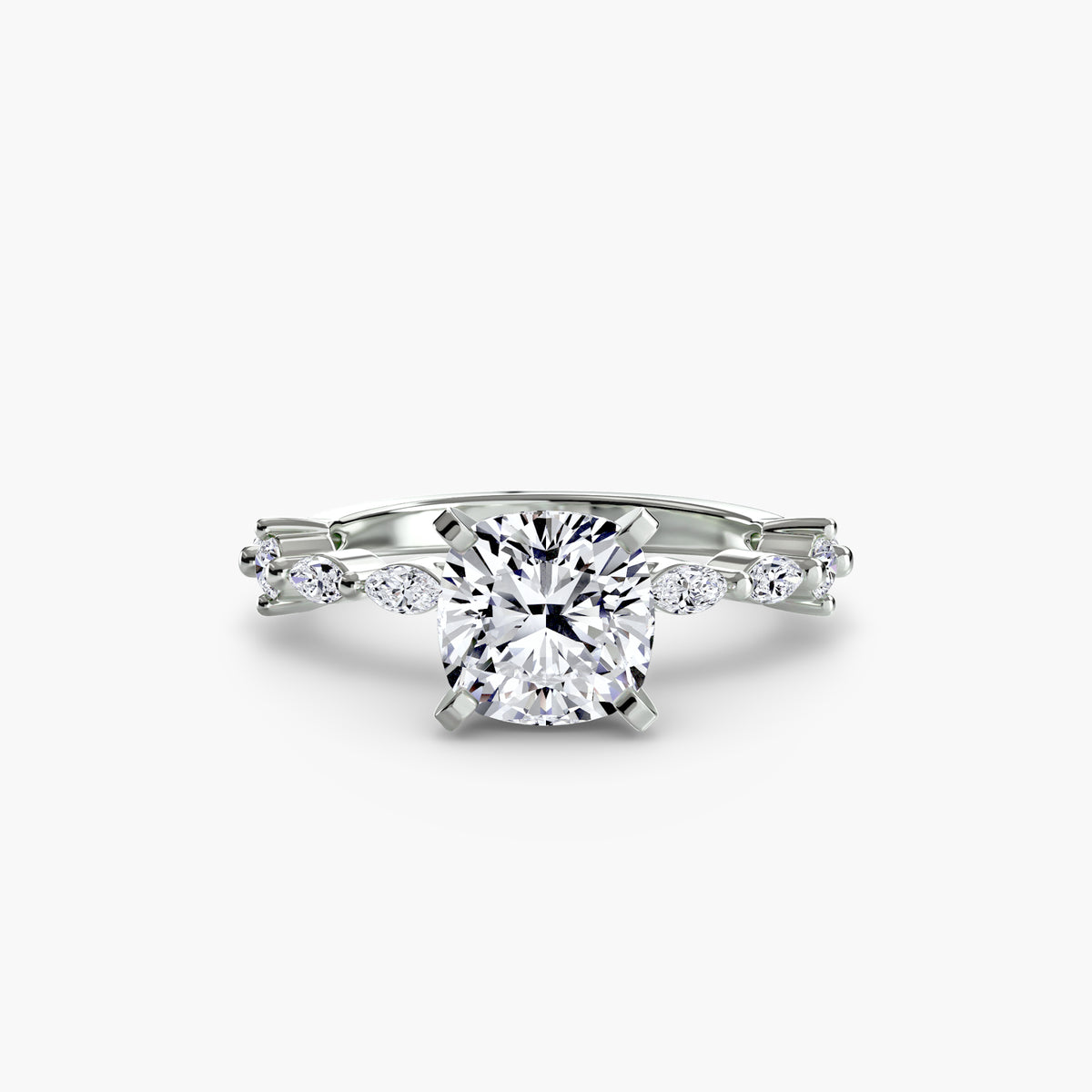 Bague Solitaire à Pavé Intégral