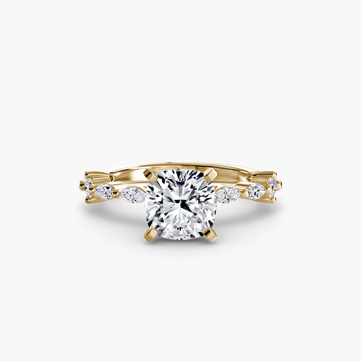 Bague Solitaire à Pavé Intégral