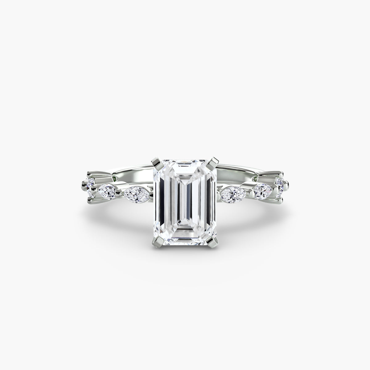 Bague Solitaire à Pavé Intégral