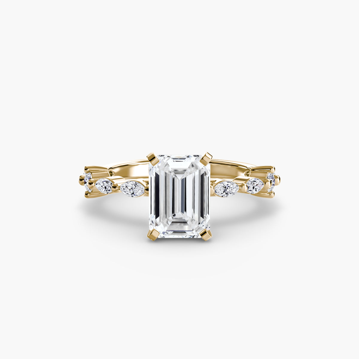 Bague Solitaire à Pavé Intégral