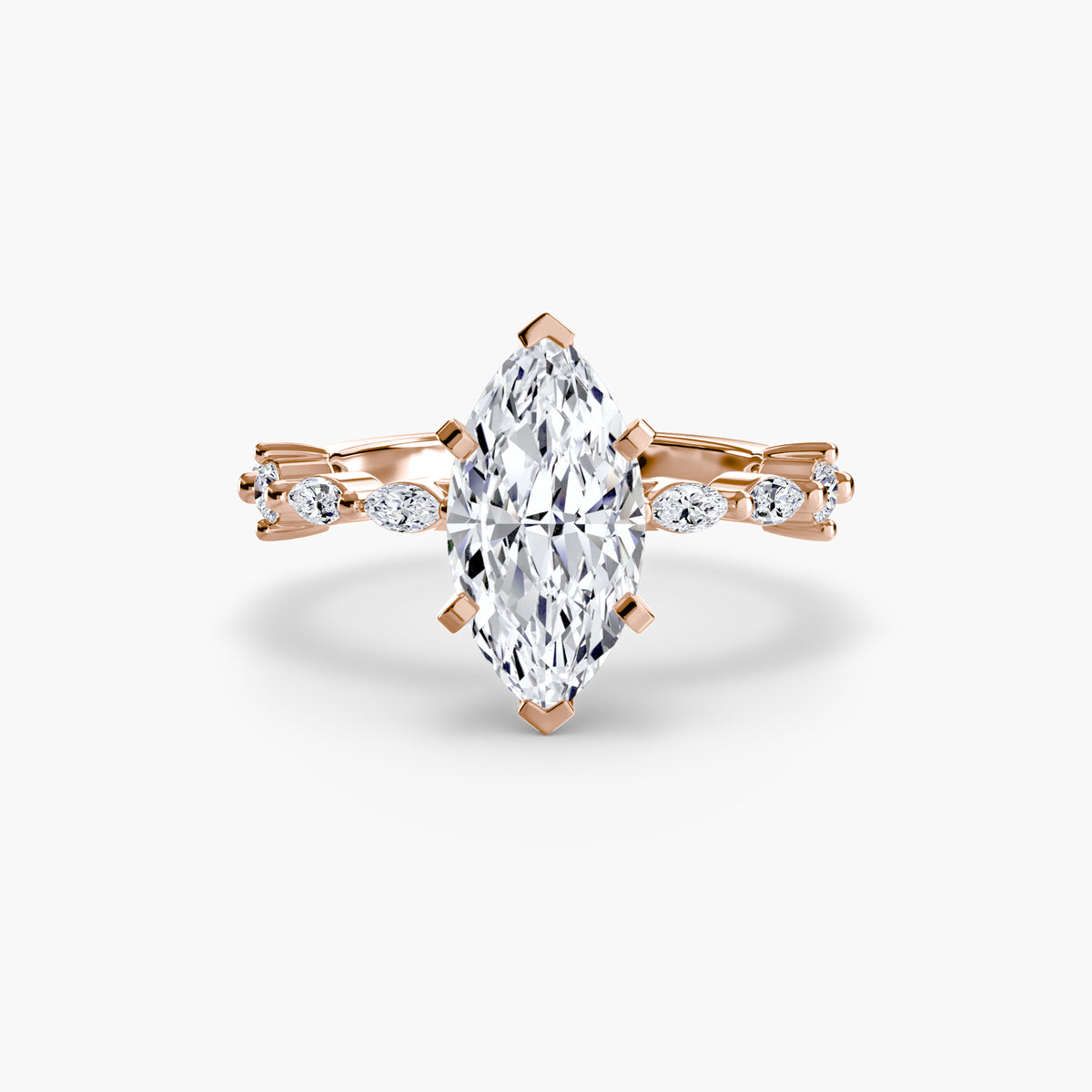 Bague Solitaire à Pavé Intégral