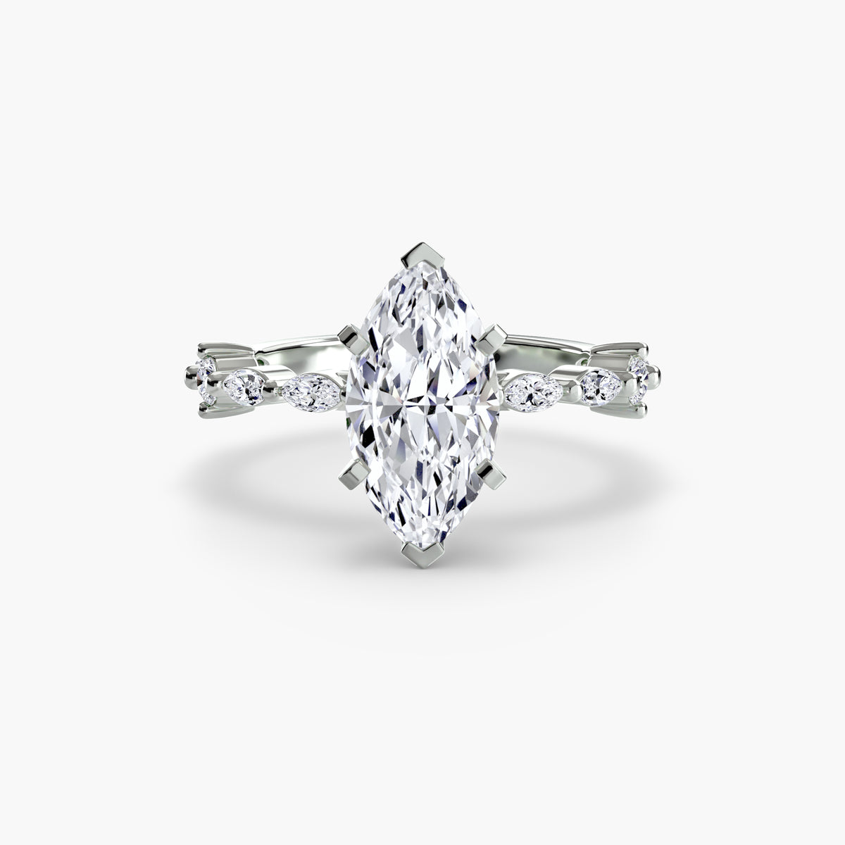 Bague Solitaire à Pavé Intégral