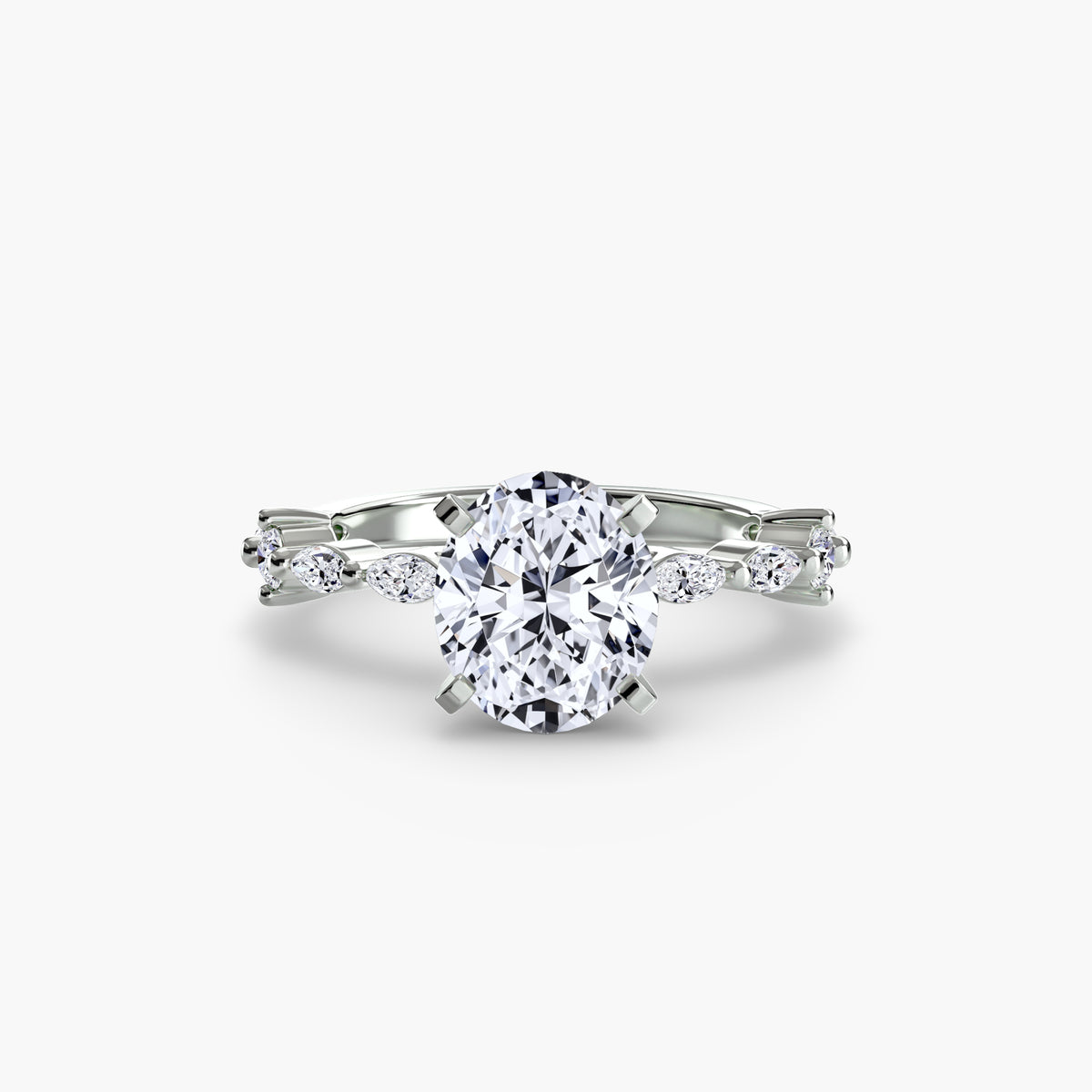 Bague Solitaire à Pavé Intégral 1,50 ct
