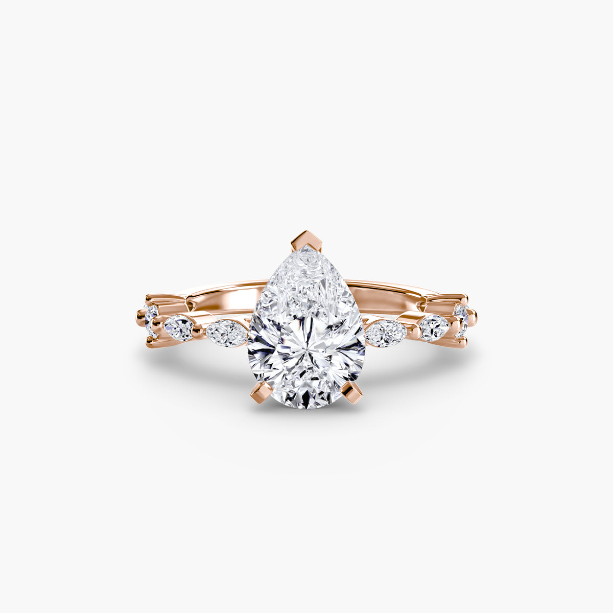 Bague Solitaire à Pavé Intégral