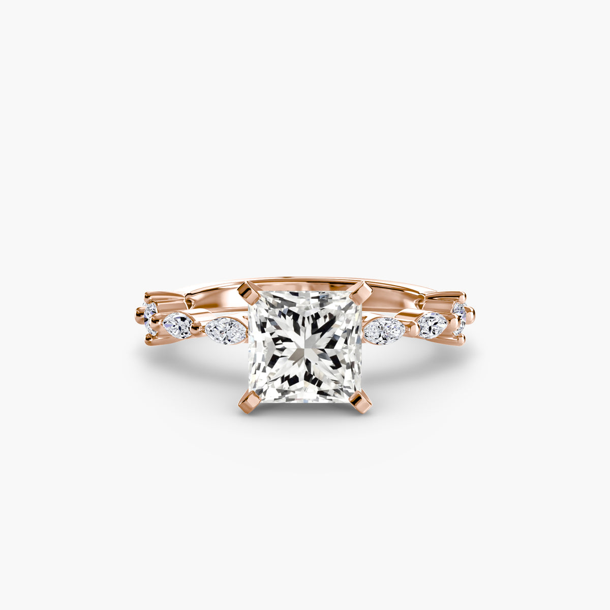 Bague Solitaire à Pavé Intégral