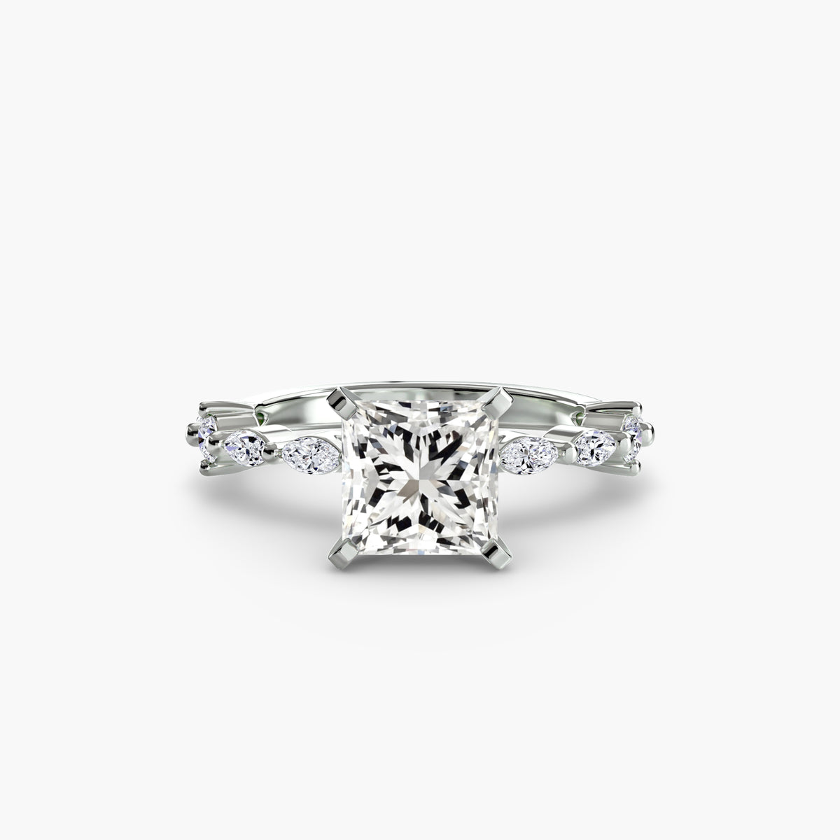 Bague Solitaire à Pavé Intégral