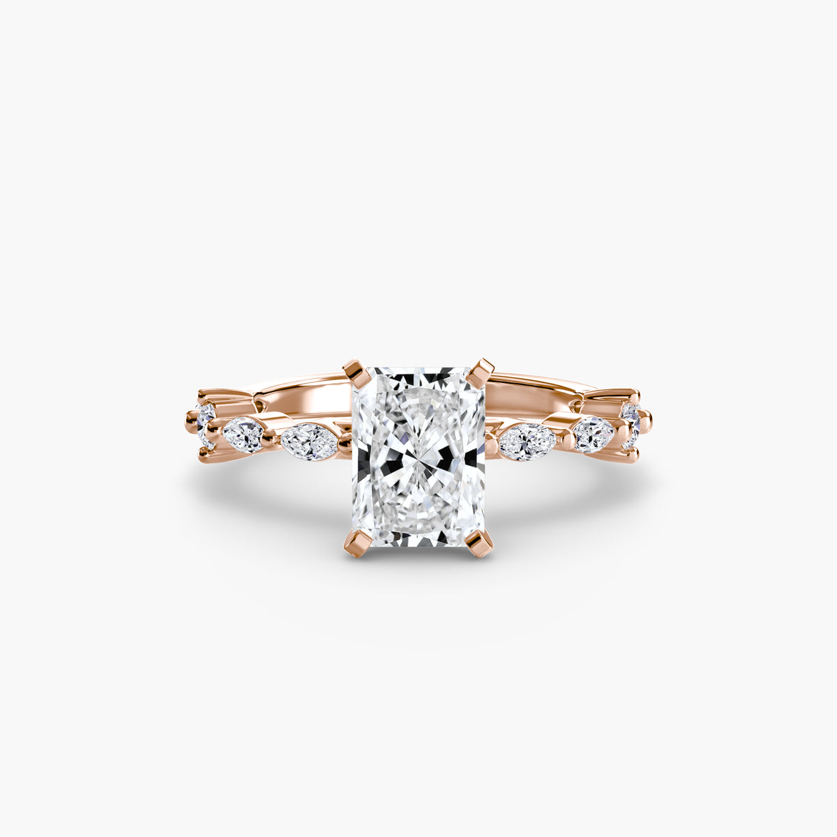 Bague Solitaire à Pavé Intégral