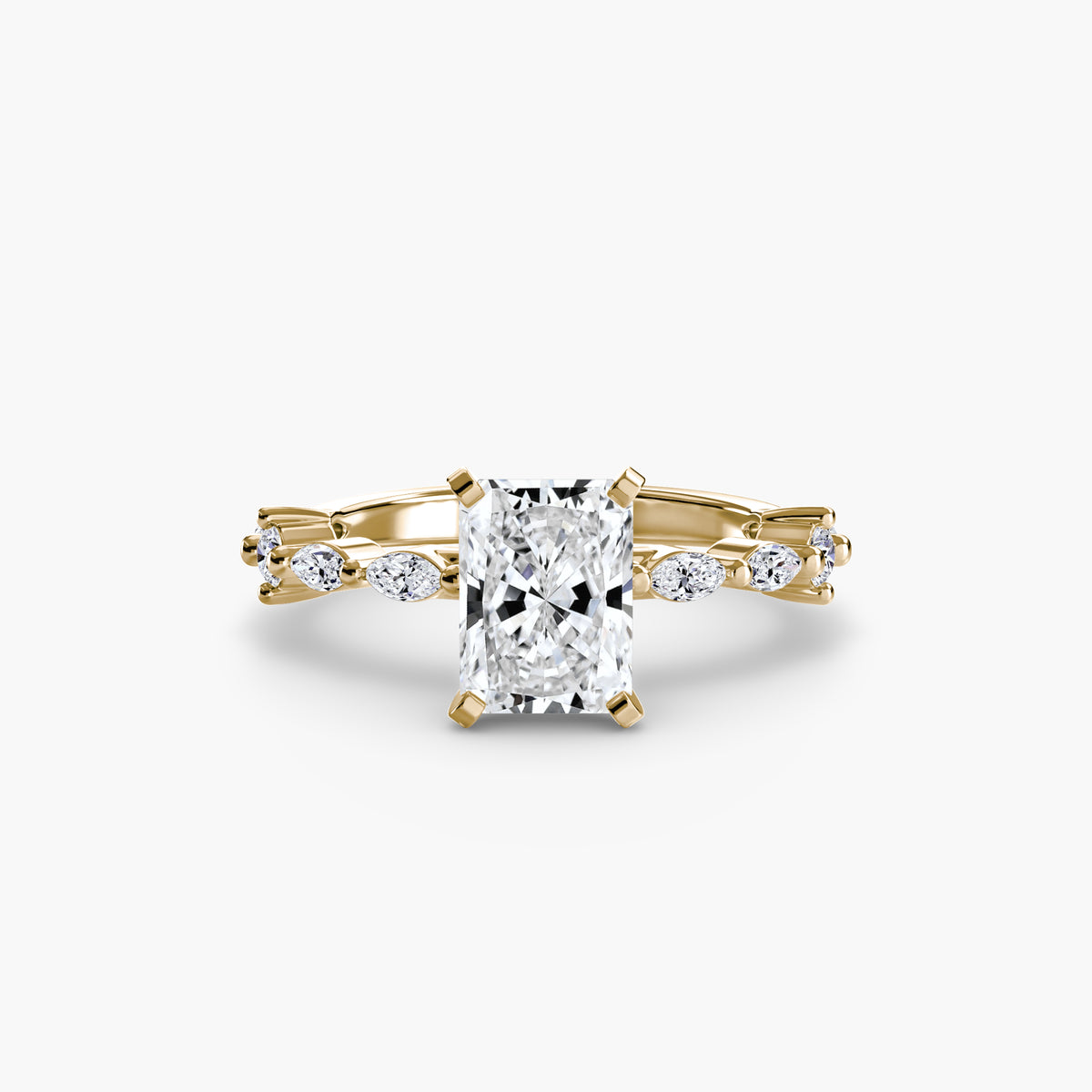 Bague Solitaire à Pavé Intégral
