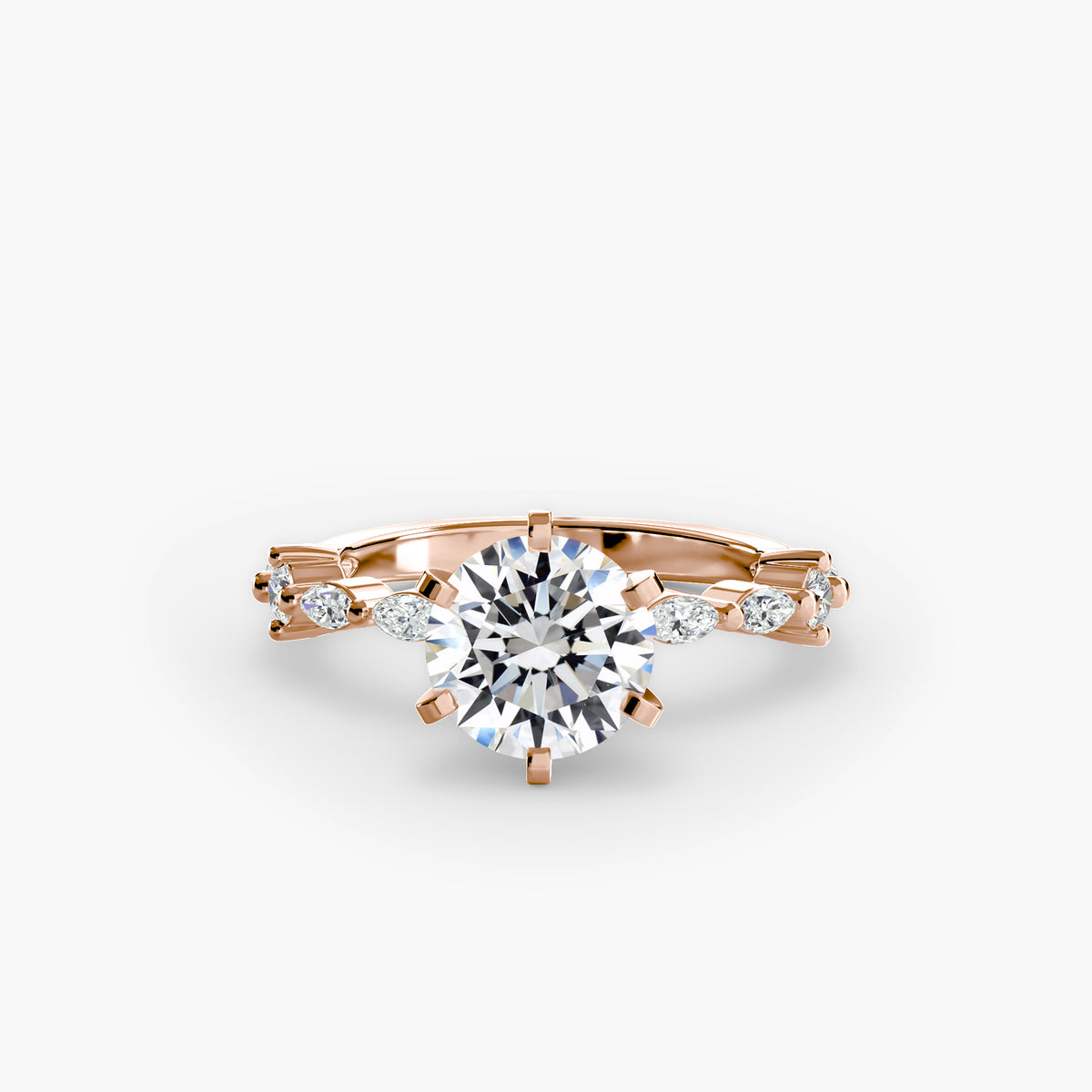 Bague Solitaire à Pavé Intégral